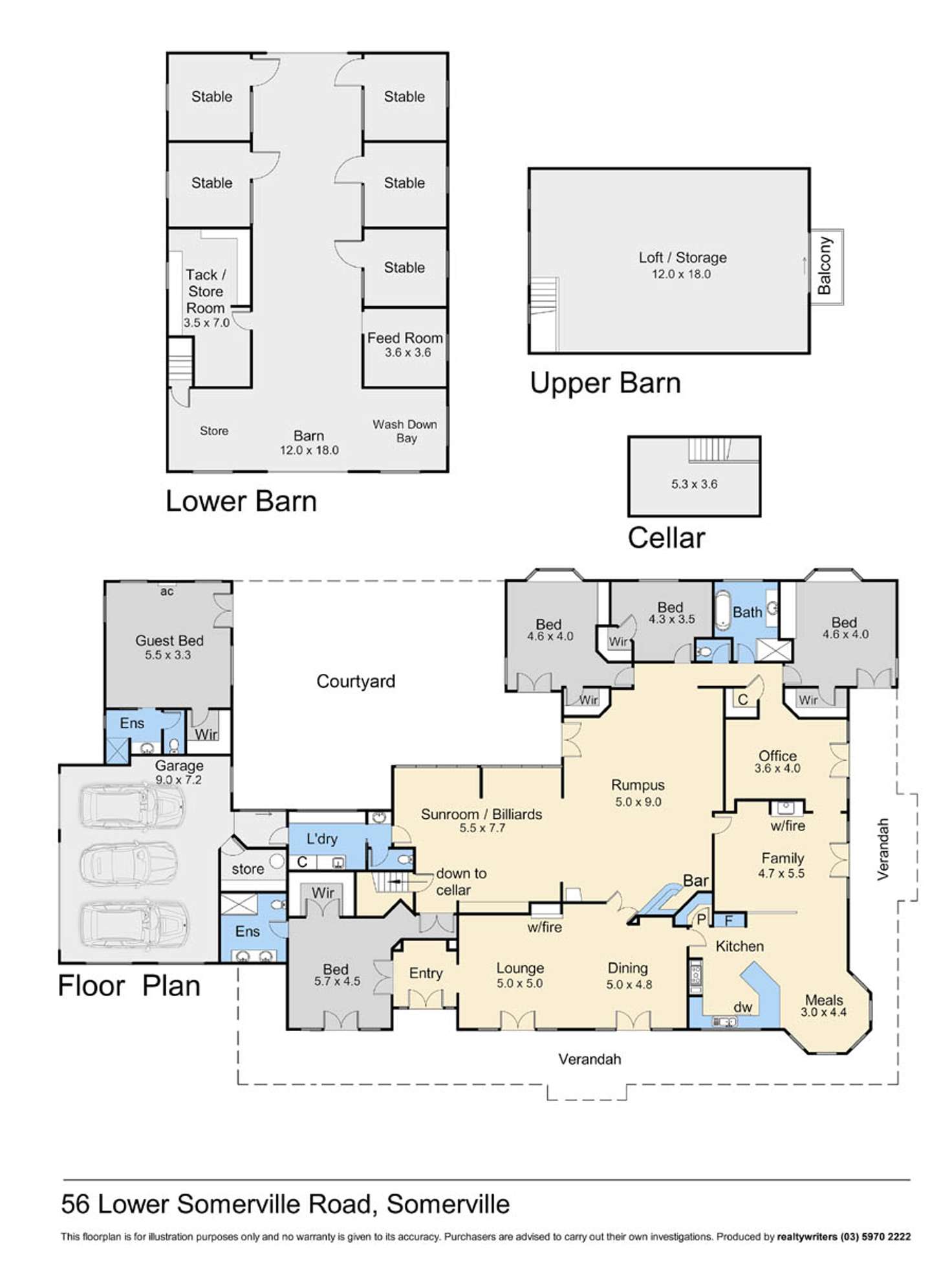 Floorplan of Homely acreageSemiRural listing, 56 Lower Somerville Road, Somerville VIC 3912