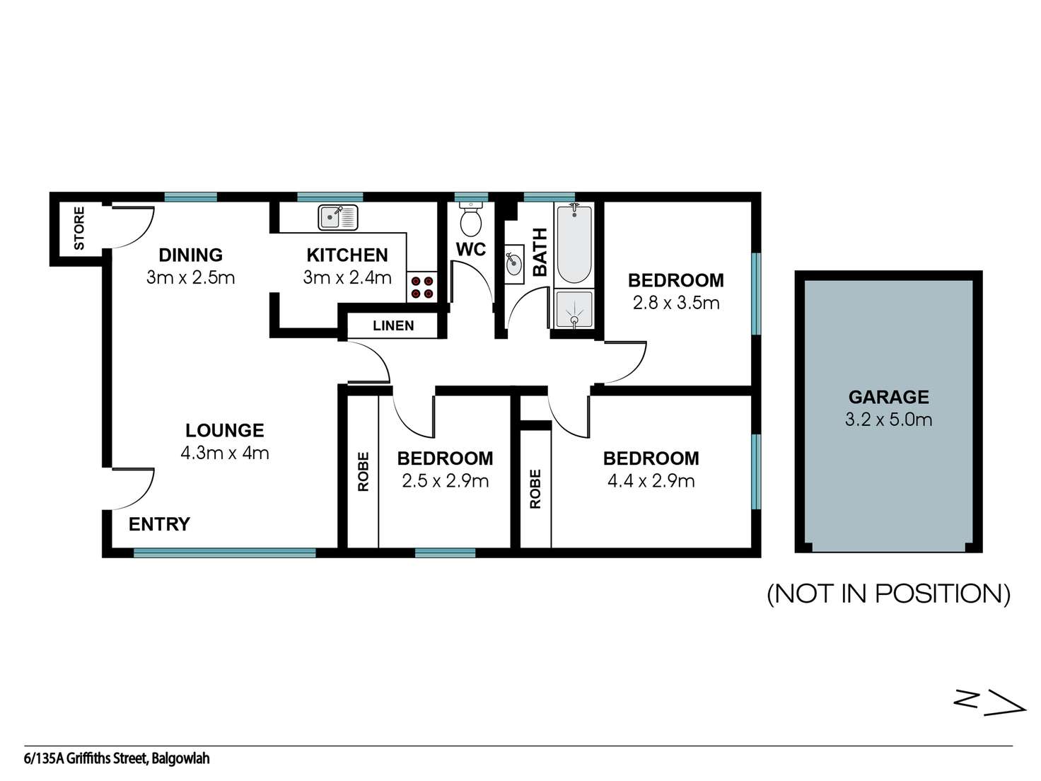 Floorplan of Homely apartment listing, 6/135A Griffiths Street, Balgowlah NSW 2093