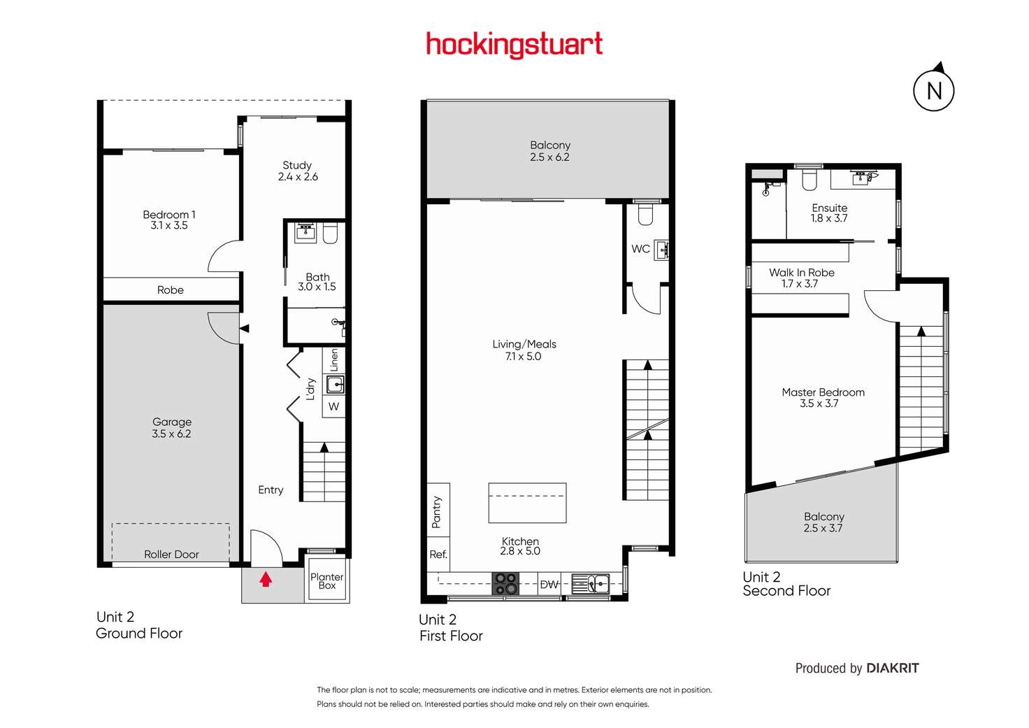 Floorplan of Homely townhouse listing, 2/49 Rosamond Road, Maidstone VIC 3012