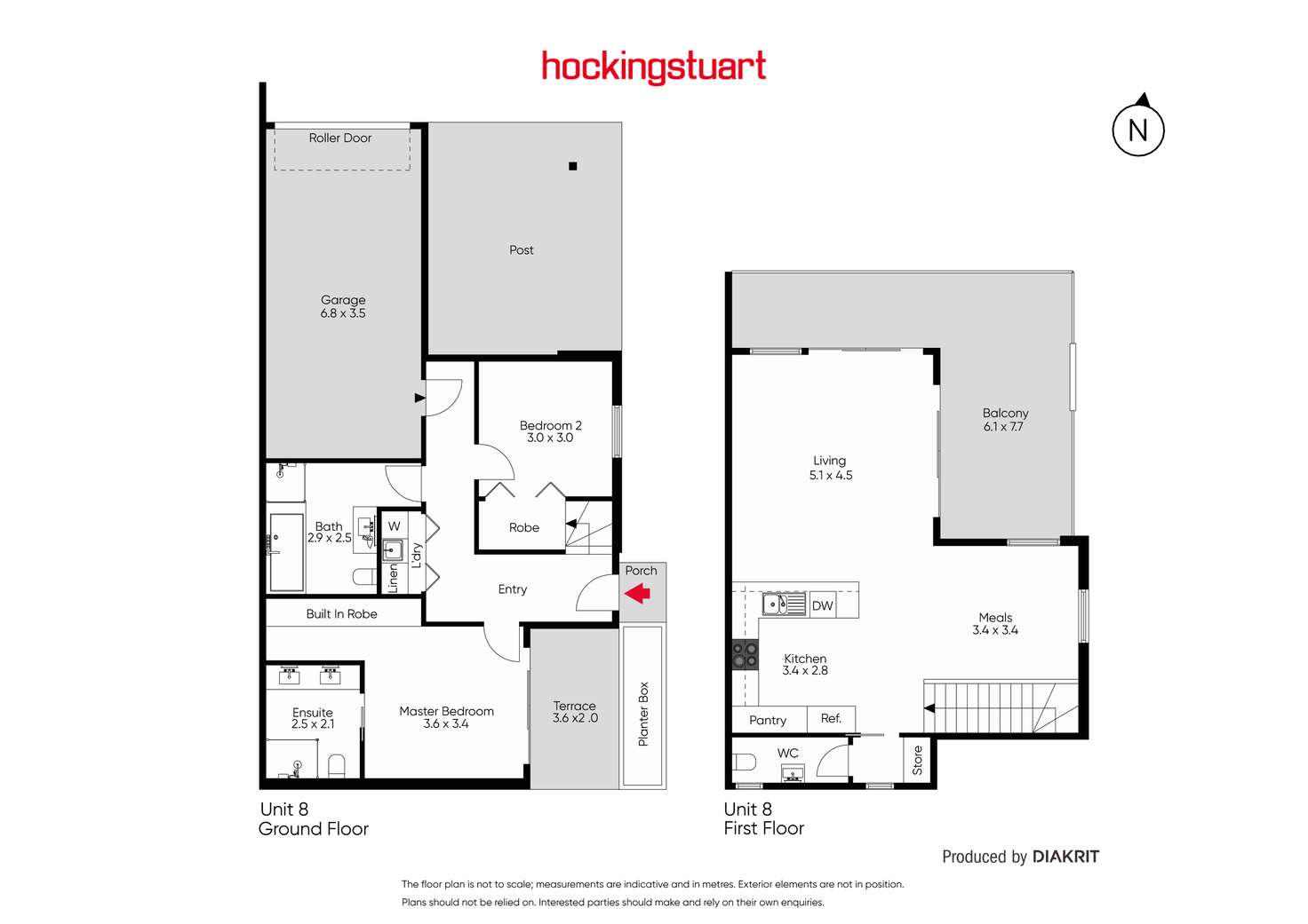 Floorplan of Homely townhouse listing, 8/49 Rosamond Road, Maidstone VIC 3012