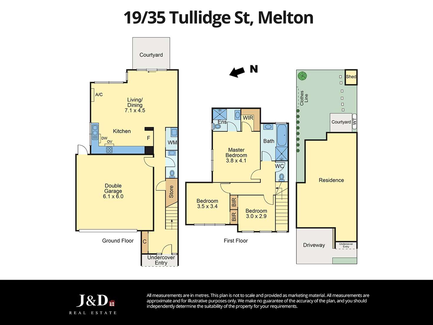 Floorplan of Homely townhouse listing, 19/35-47 Tullidge Street, Melton VIC 3337