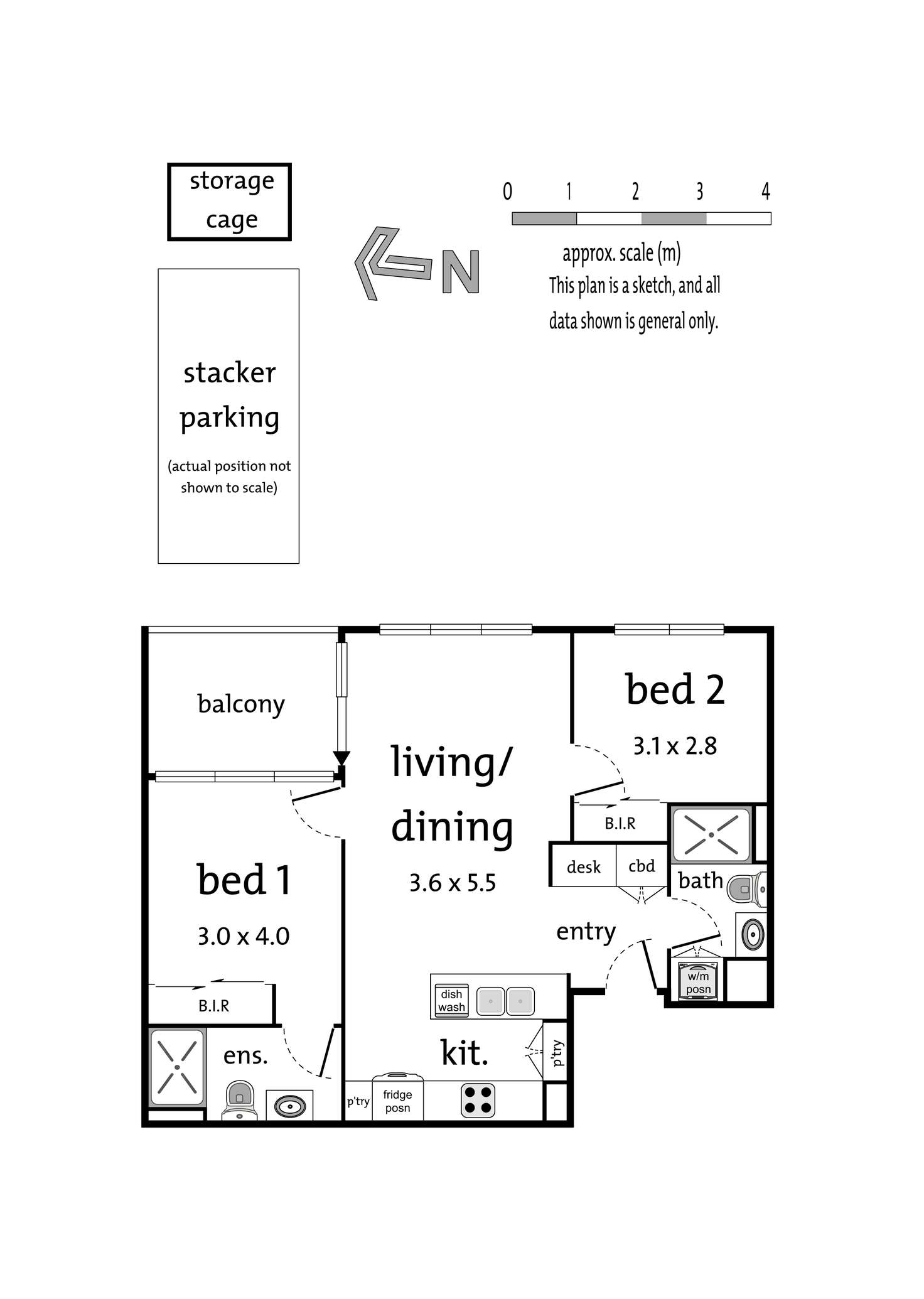 Floorplan of Homely apartment listing, 301/392 Spencer Street, West Melbourne VIC 3003