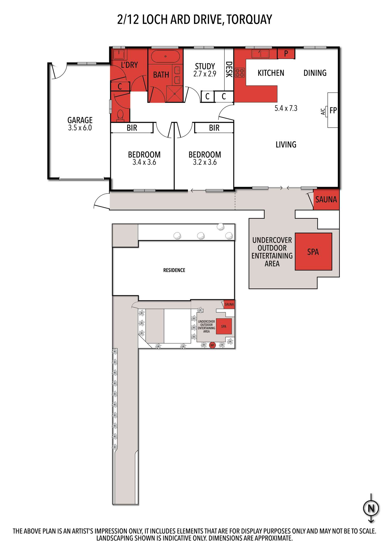 Floorplan of Homely unit listing, 2/12 Loch Ard Drive, Torquay VIC 3228