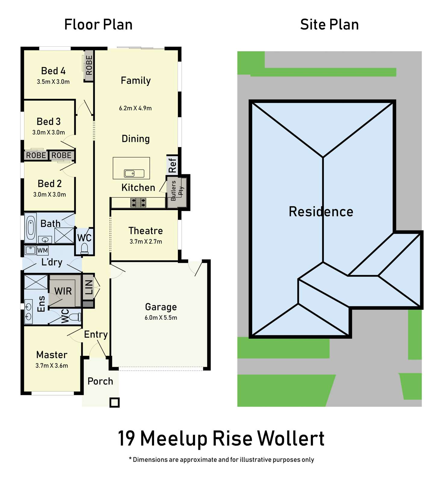 Floorplan of Homely house listing, 19 Meelup Rise, Wollert VIC 3750