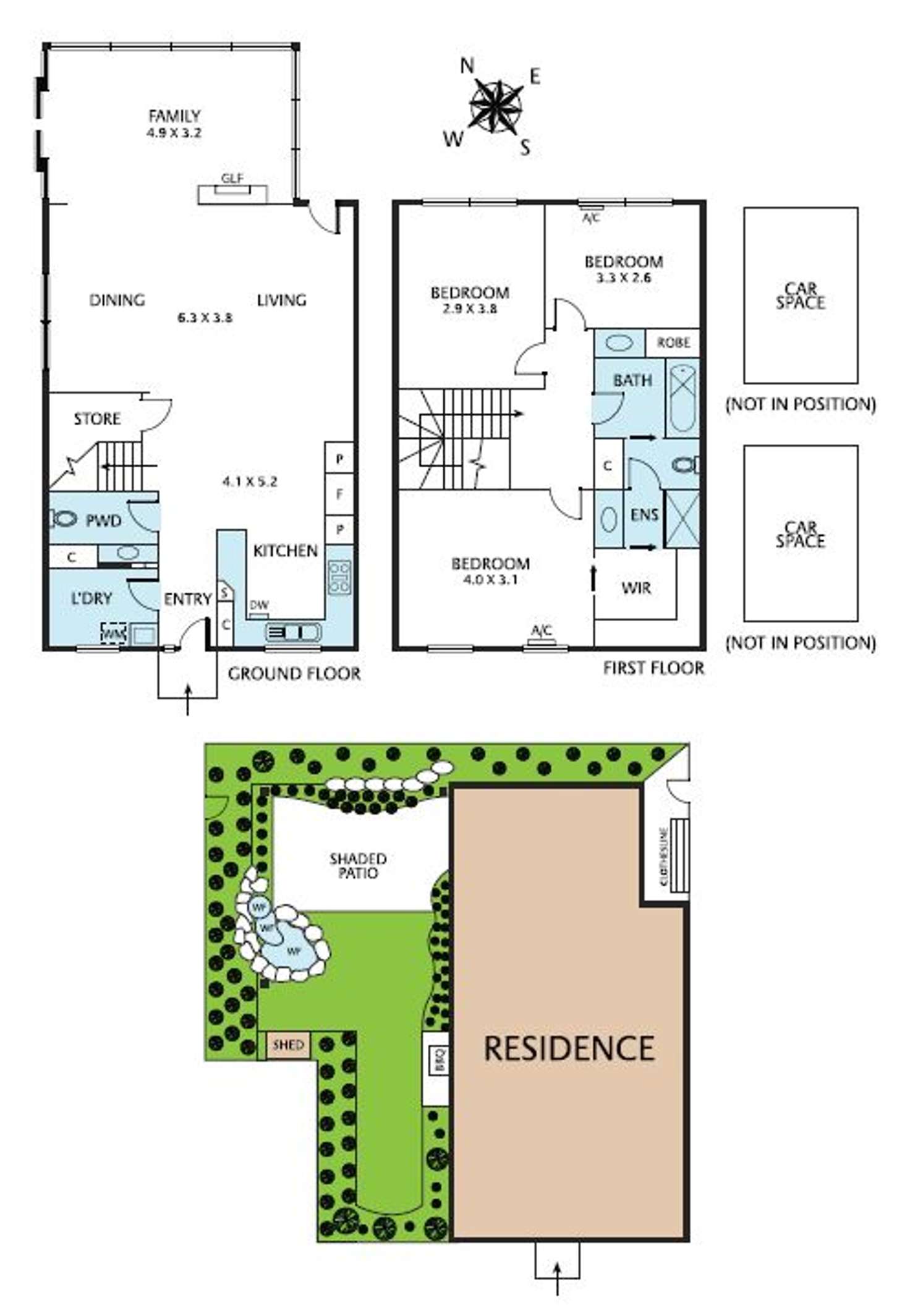 Floorplan of Homely townhouse listing, 1/44 High Street, Kew VIC 3101