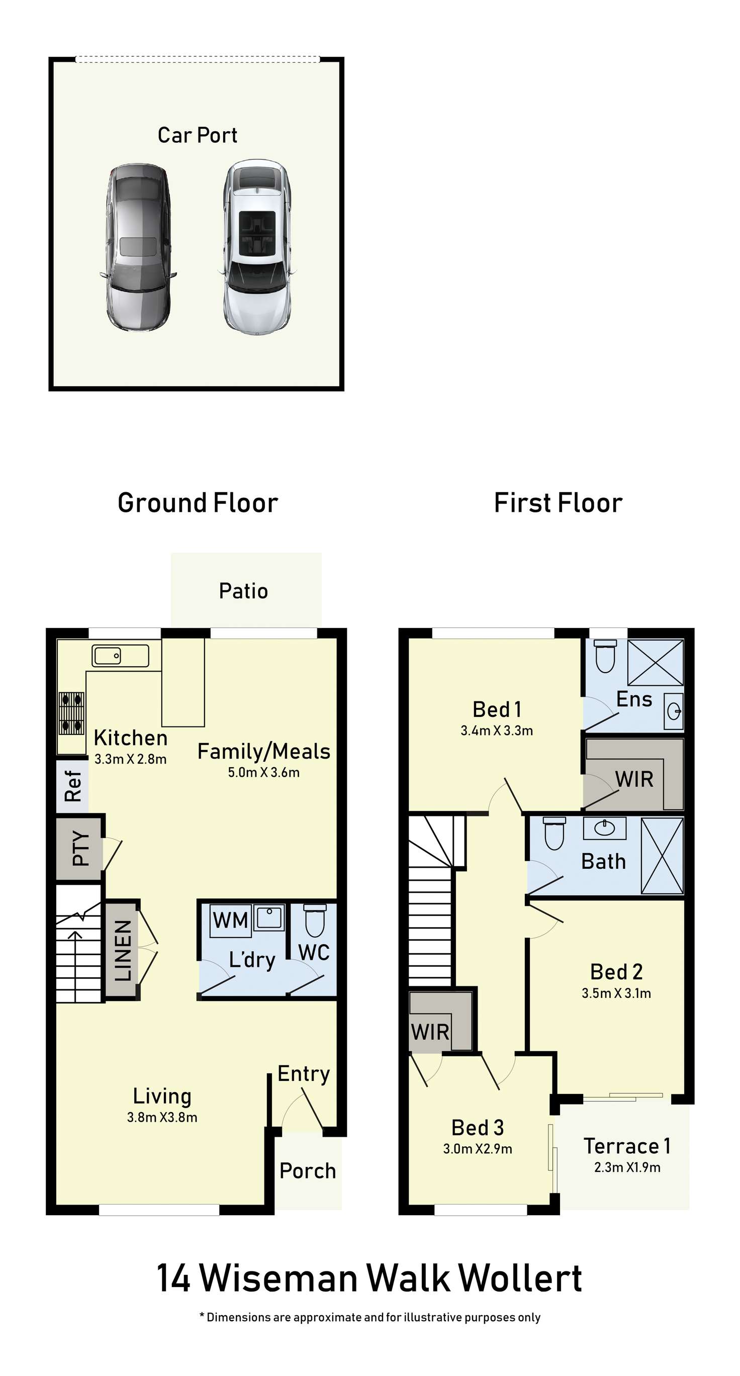 Floorplan of Homely townhouse listing, 14 Wiseman Walk, Wollert VIC 3750