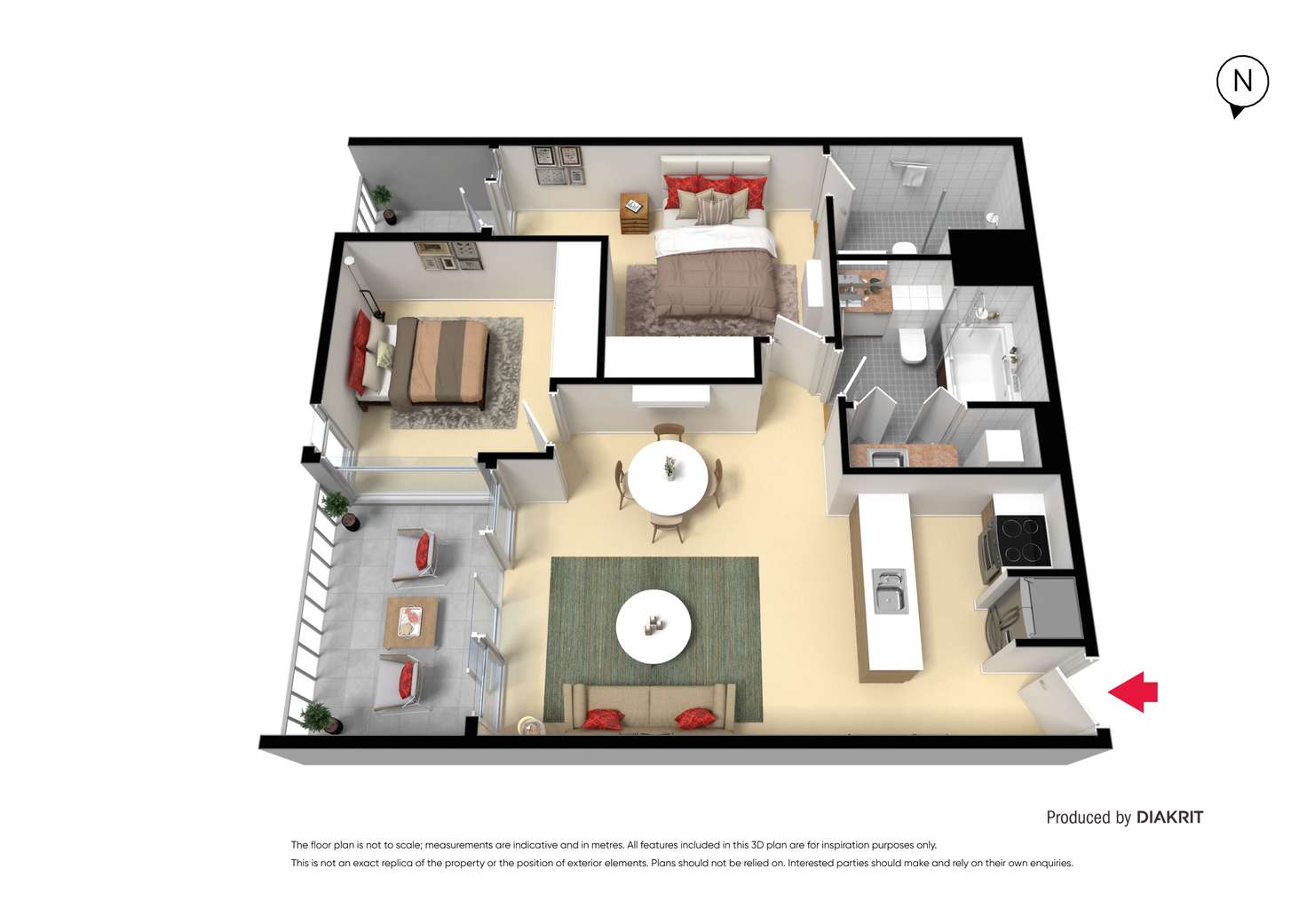 Floorplan of Homely apartment listing, 510/71 Abinger Street, Richmond VIC 3121