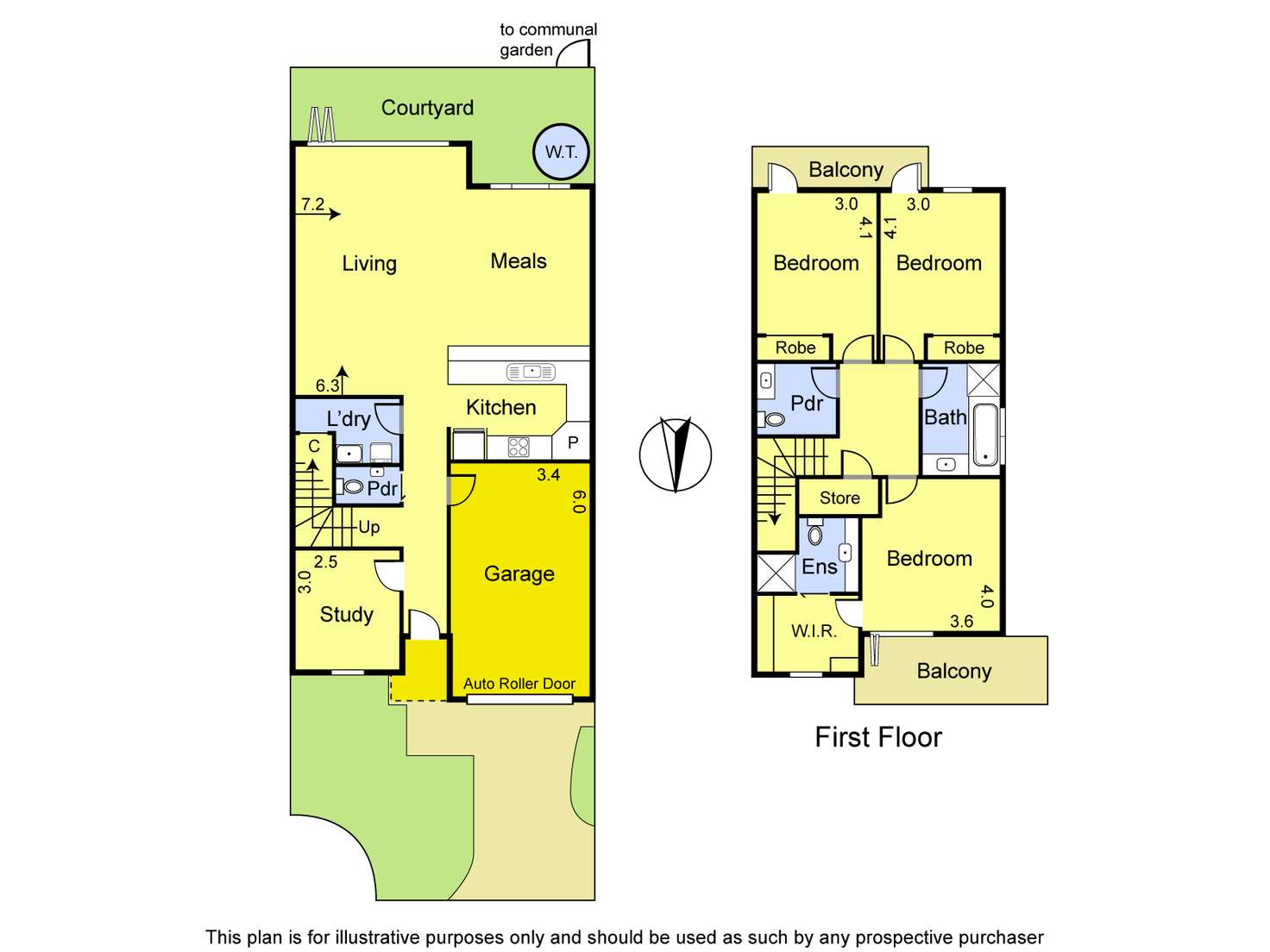Floorplan of Homely townhouse listing, 25 Diamond Boulevard, Greensborough VIC 3088