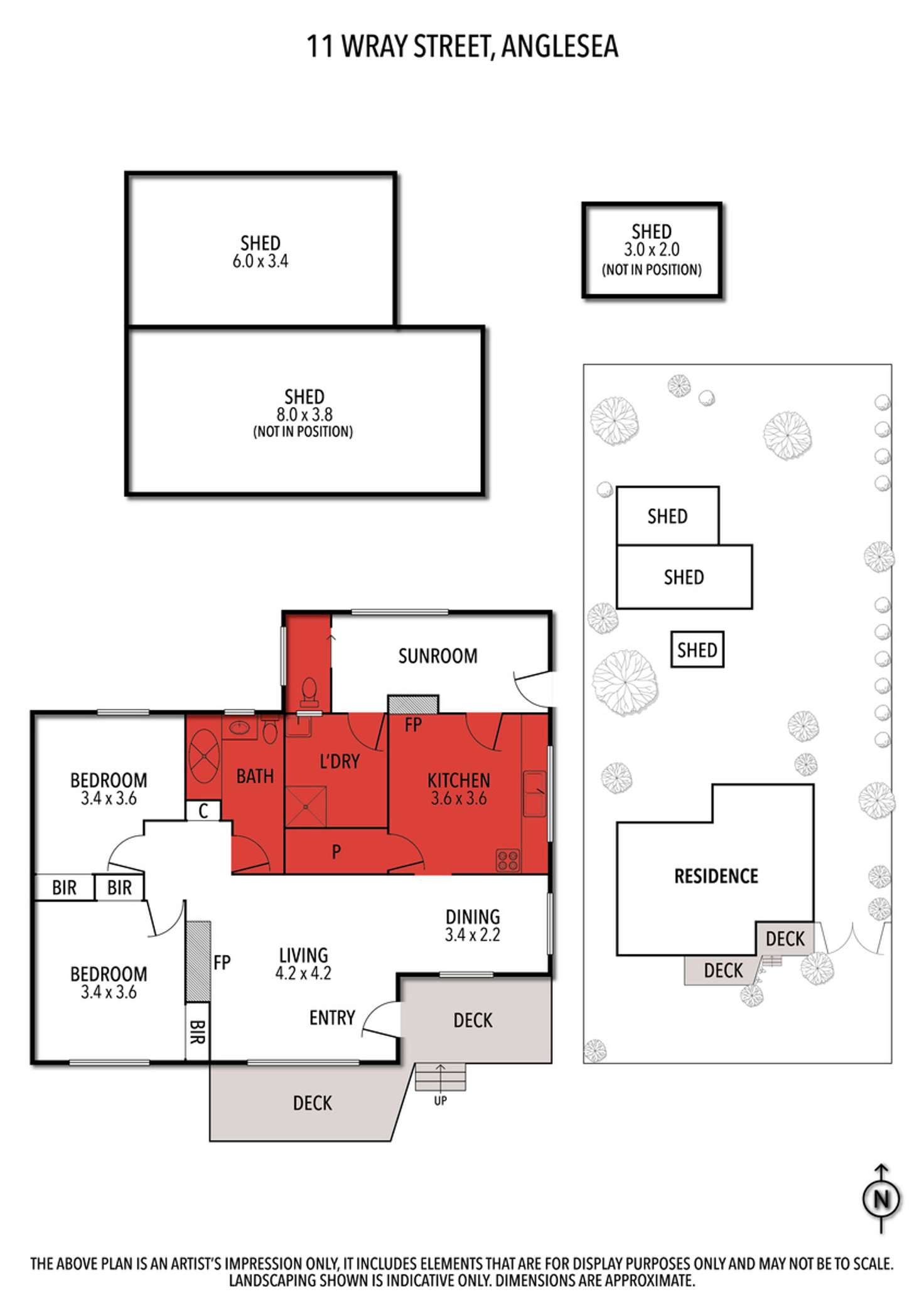 Floorplan of Homely house listing, 11 Wray Street, Anglesea VIC 3230