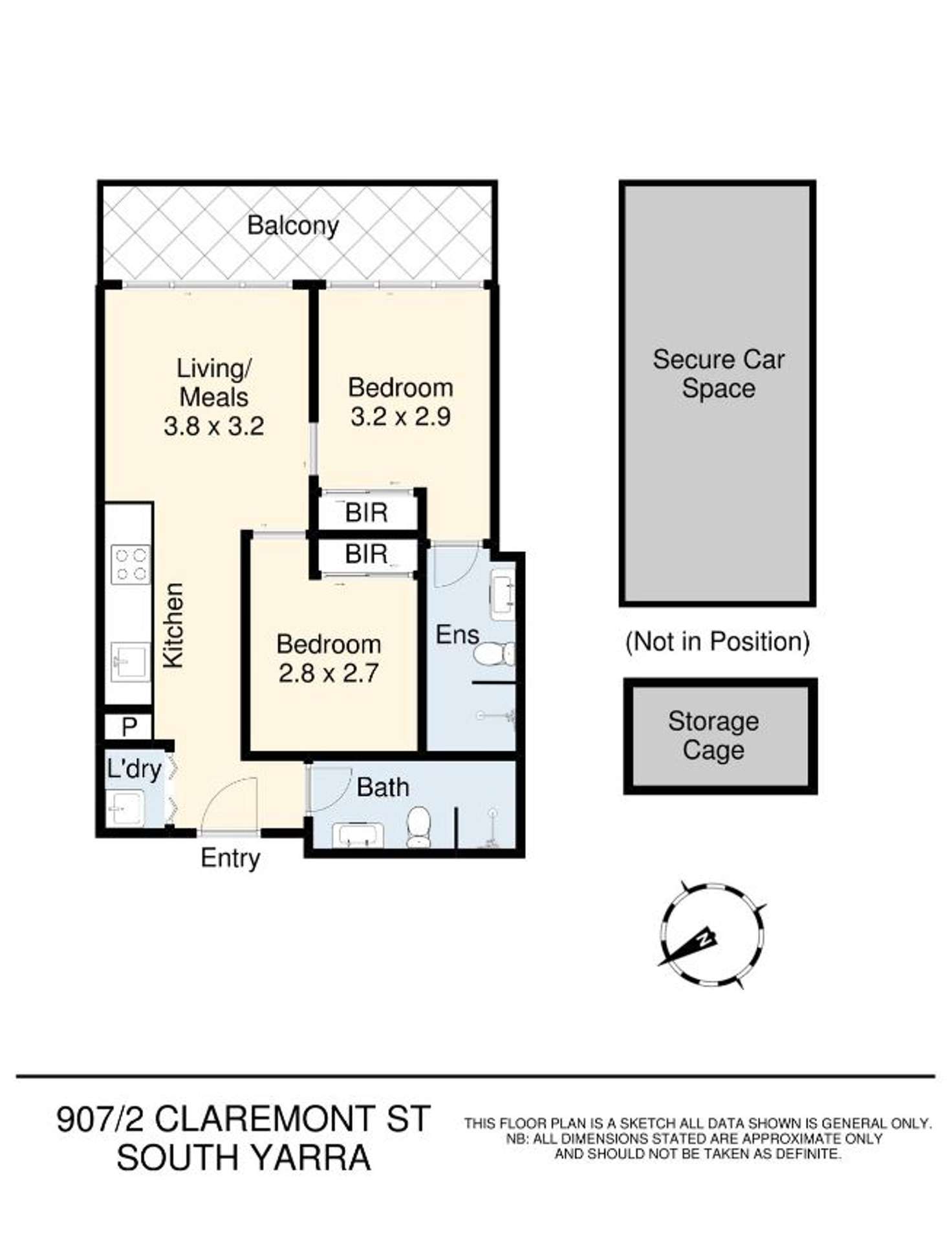 Floorplan of Homely apartment listing, 907/2 Claremont Street, South Yarra VIC 3141