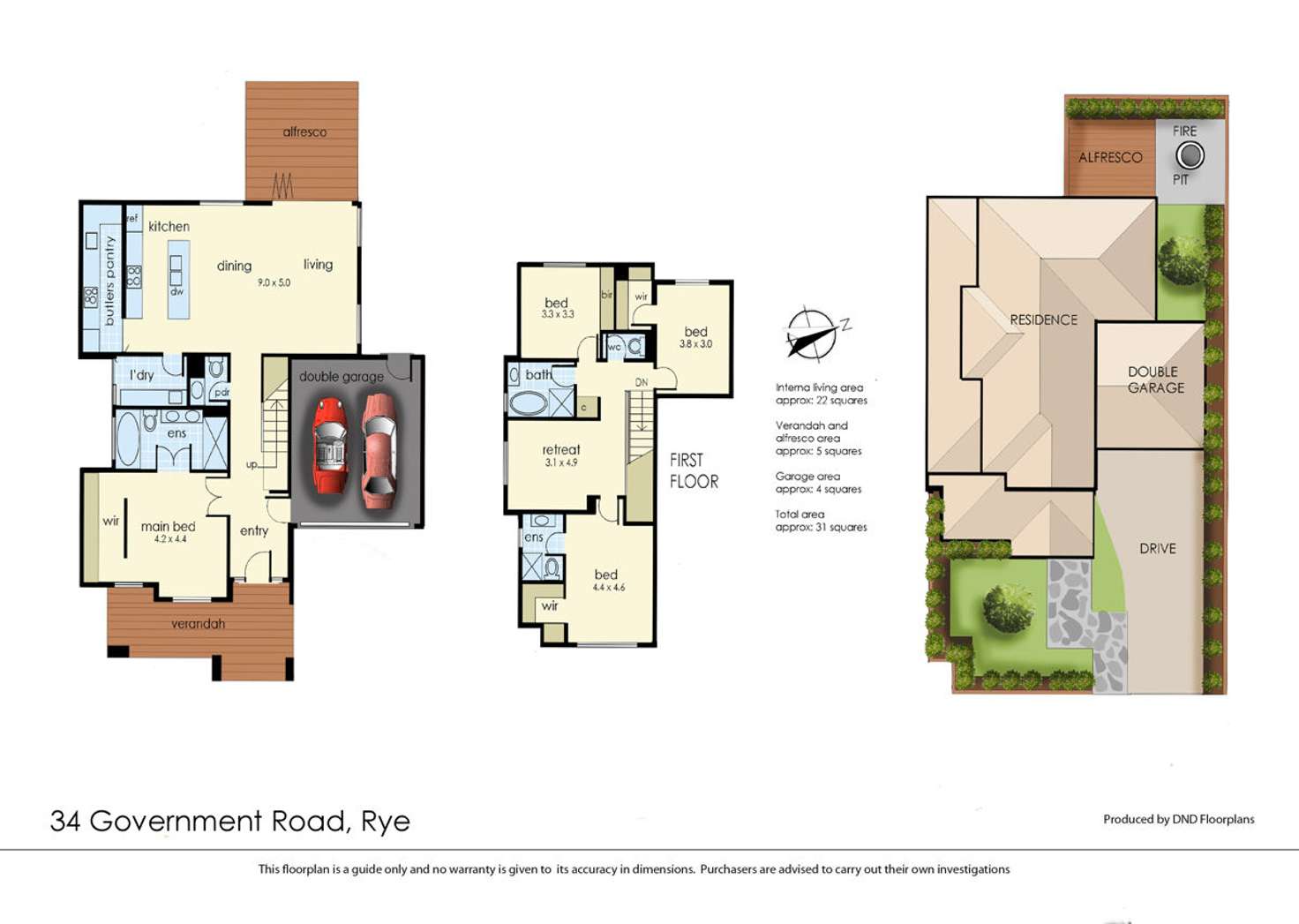 Floorplan of Homely house listing, 34 Government Road, Rye VIC 3941