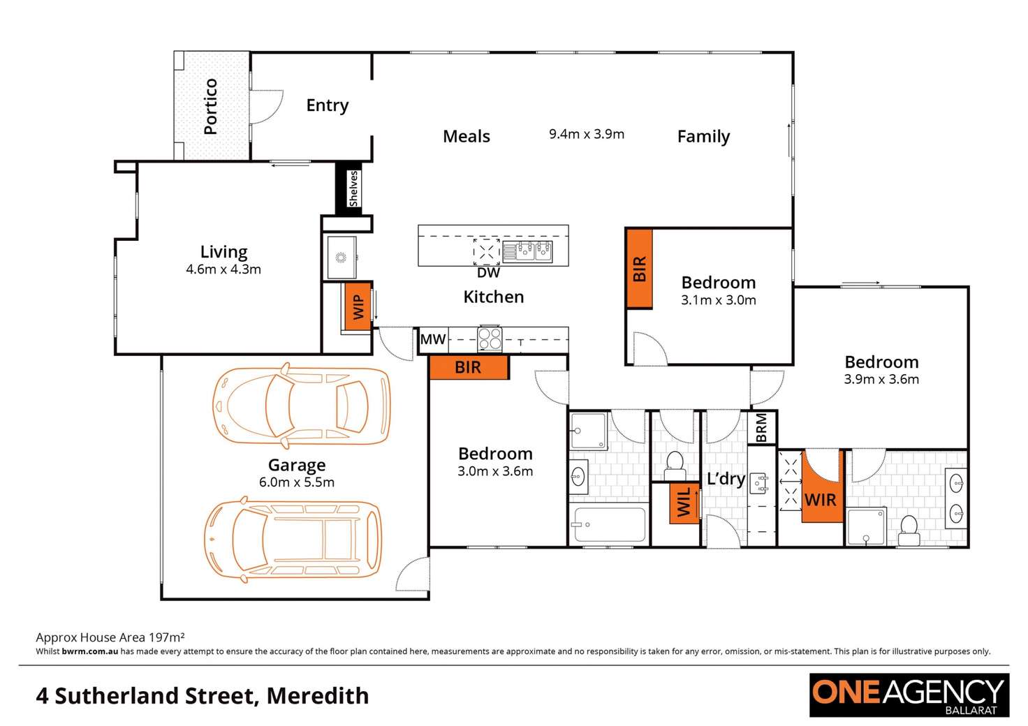 Floorplan of Homely house listing, 4 Sutherland Street, Meredith VIC 3333