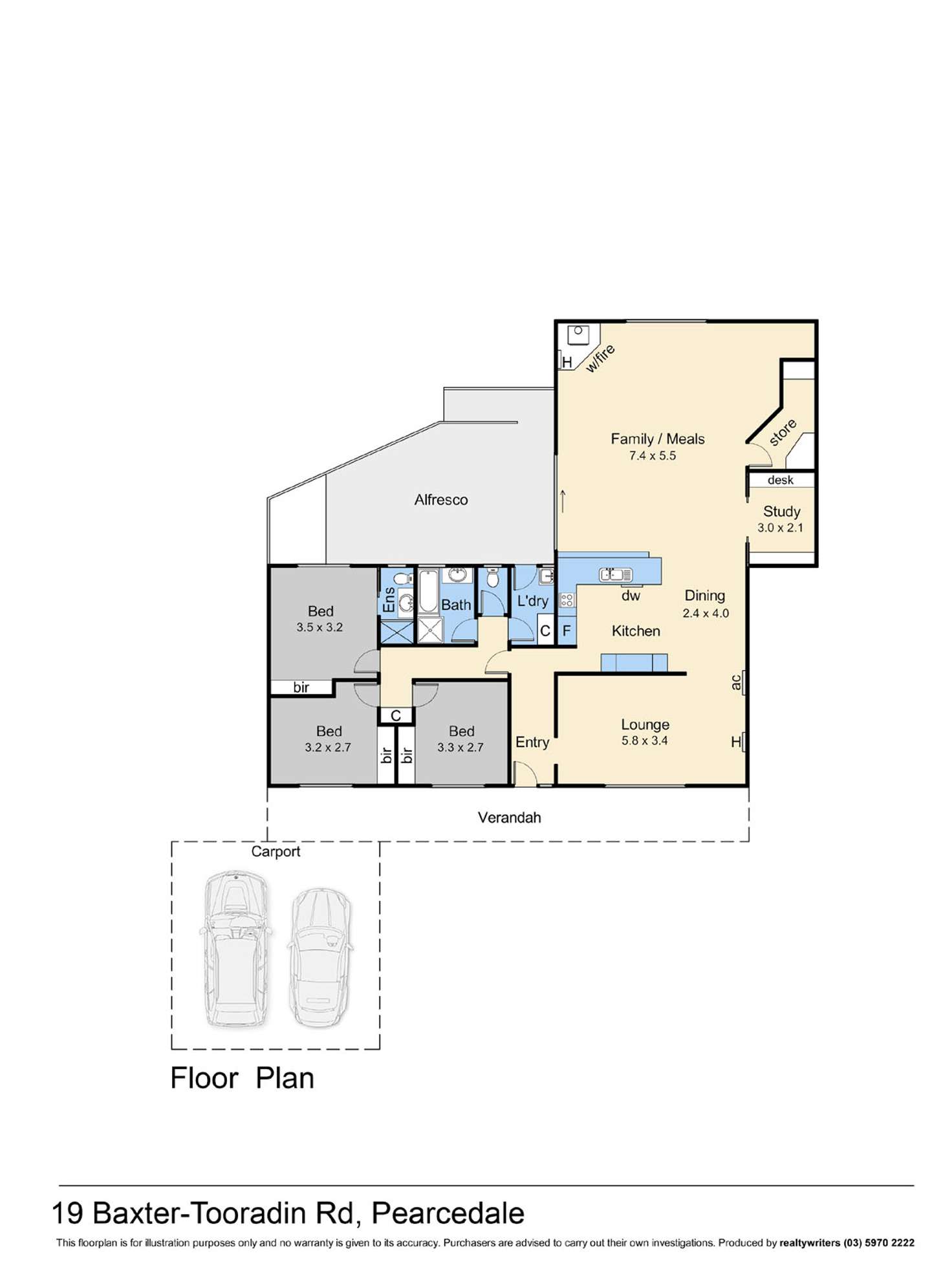 Floorplan of Homely house listing, 19 Baxter Tooradin Road, Pearcedale VIC 3912