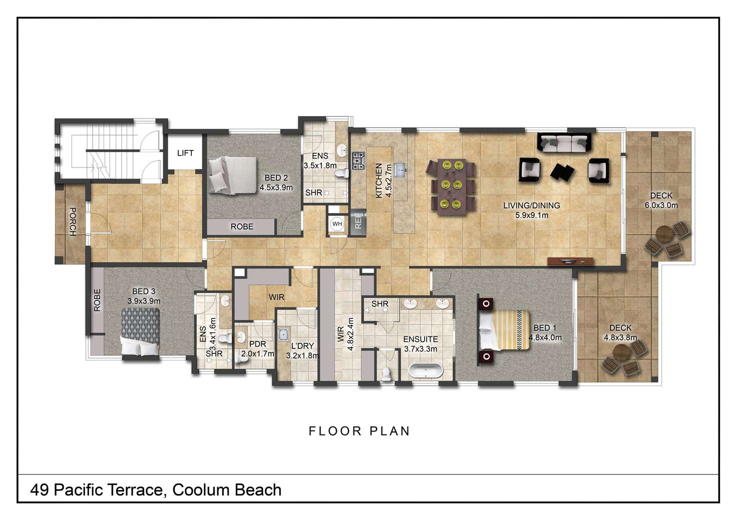 Floorplan of Homely unit listing, 2/49 Pacific Terrace, Coolum Beach QLD 4573