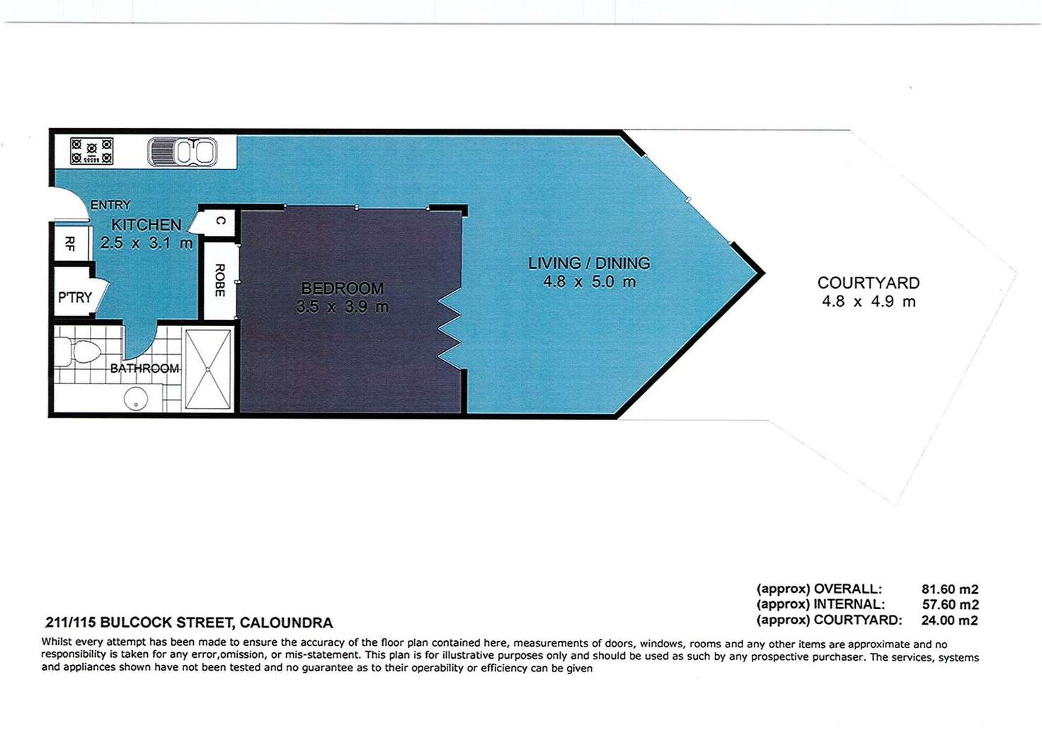 Floorplan of Homely unit listing, 211/115 Bulcock Street, Caloundra QLD 4551