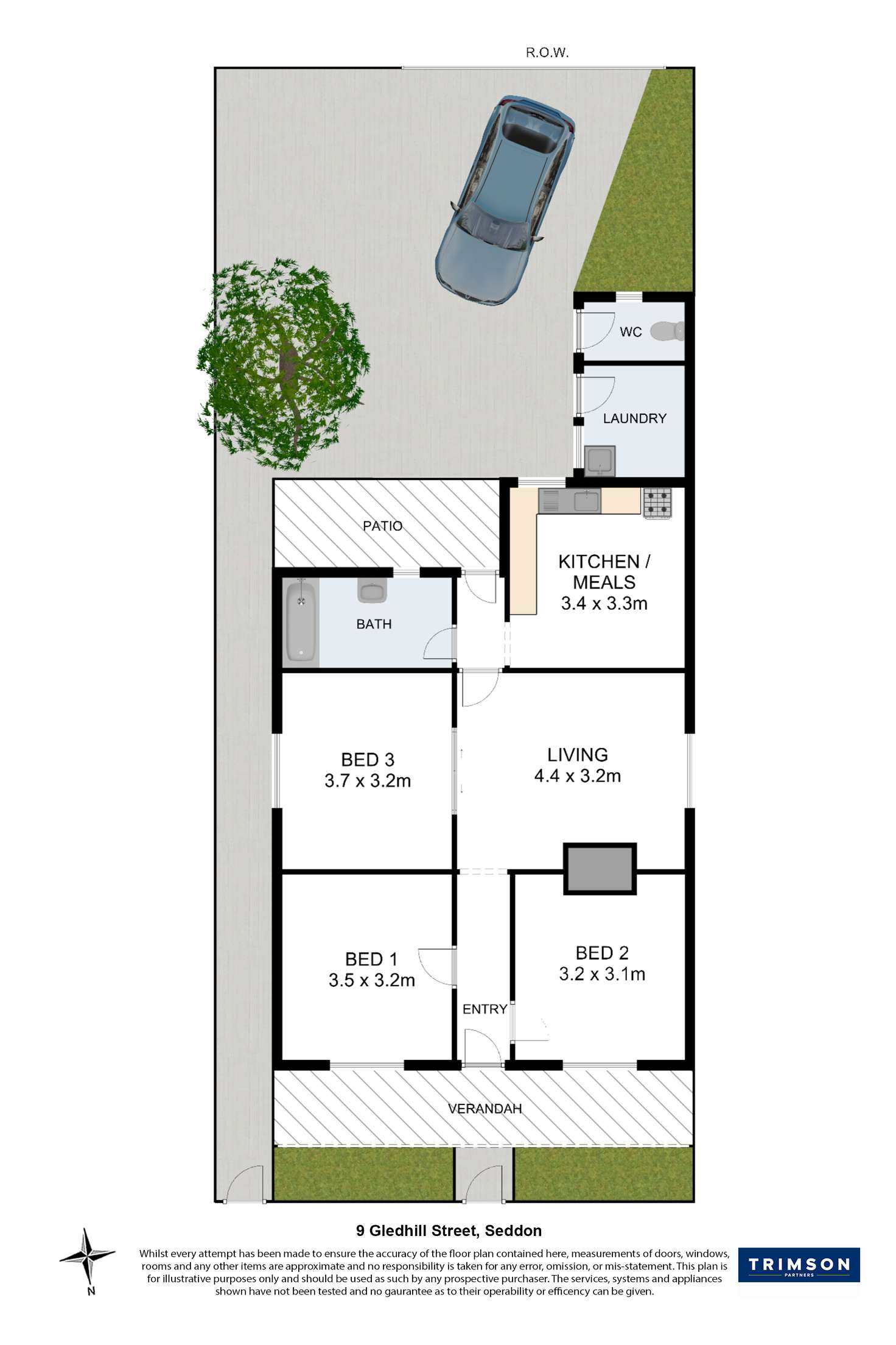 Floorplan of Homely house listing, 9 Gledhill Street, Seddon VIC 3011