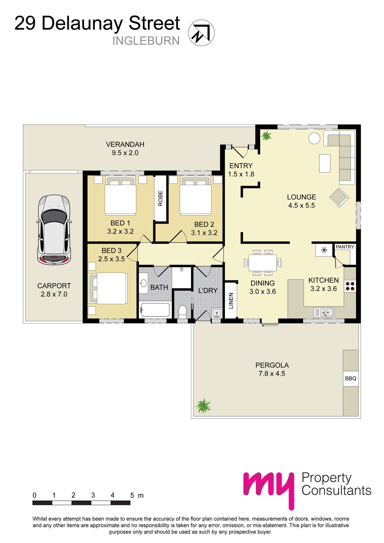 Floorplan of Homely house listing, 29 Delaunay Street, Ingleburn NSW 2565