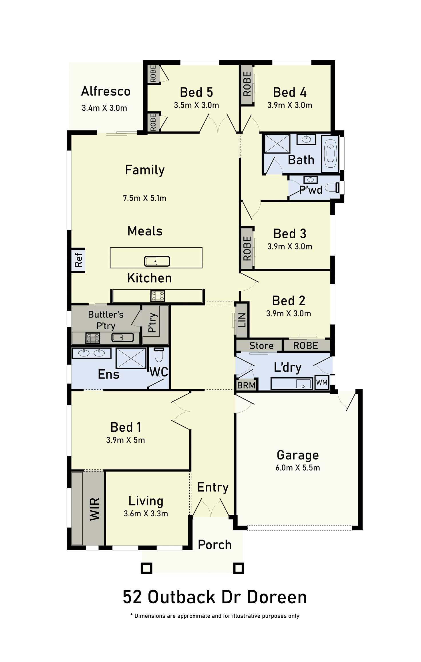 Floorplan of Homely house listing, 52 Outback Drive, Doreen VIC 3754