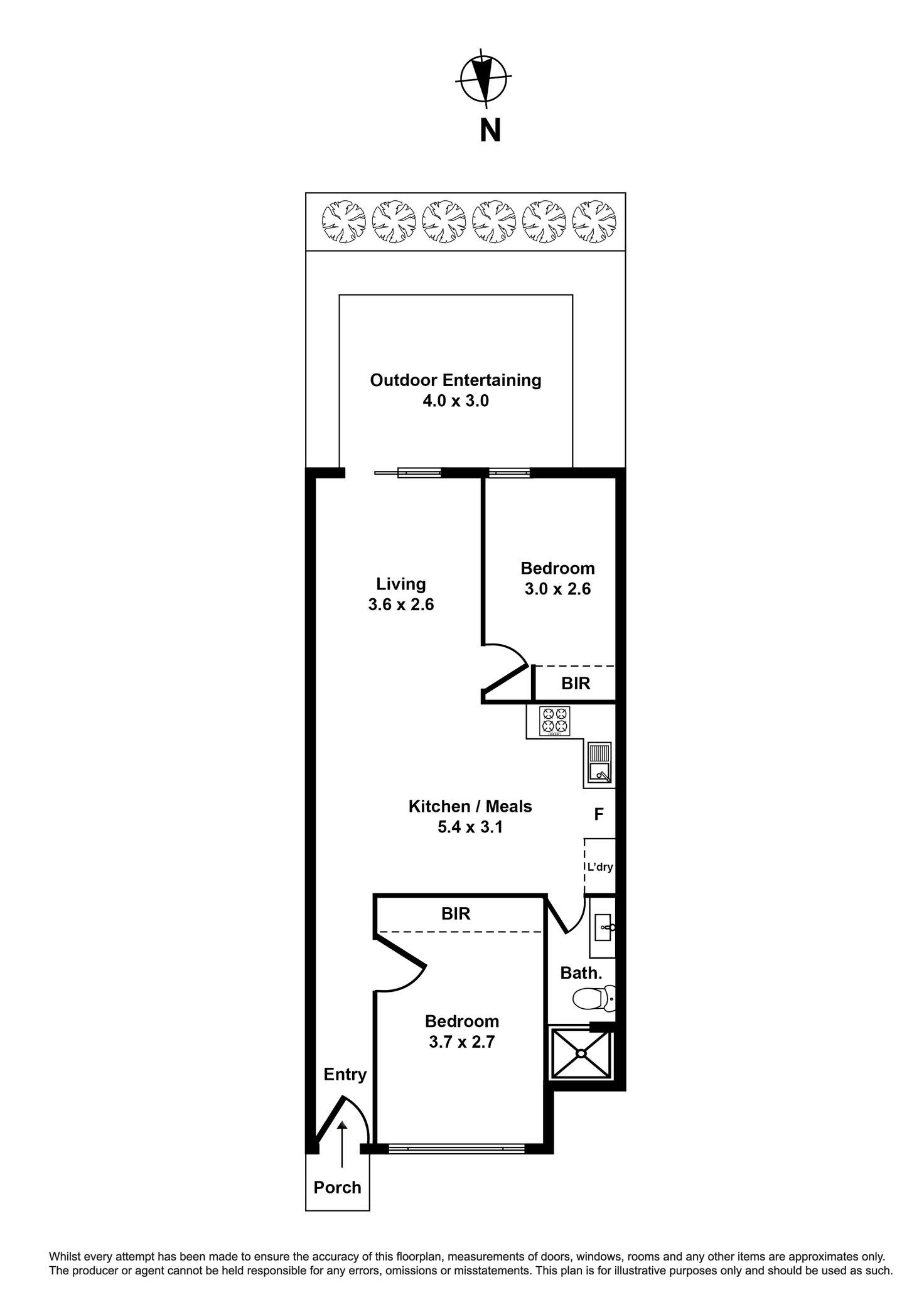 Floorplan of Homely unit listing, 5/56 Truman Street, South Kingsville VIC 3015