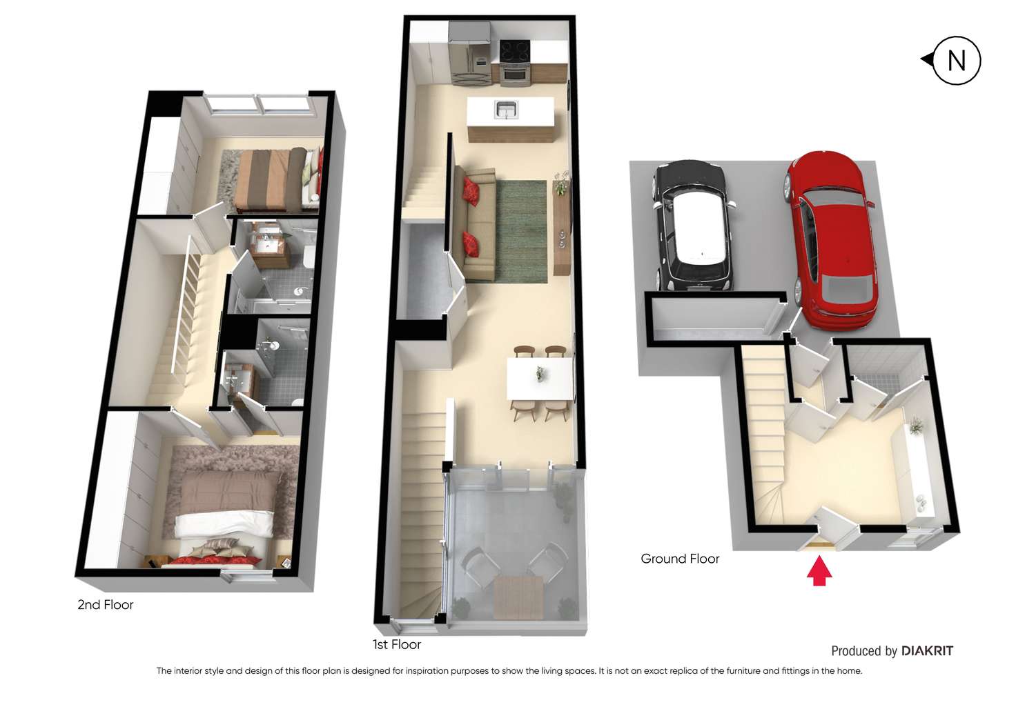 Floorplan of Homely townhouse listing, 12/14 Burnley Street, Richmond VIC 3121