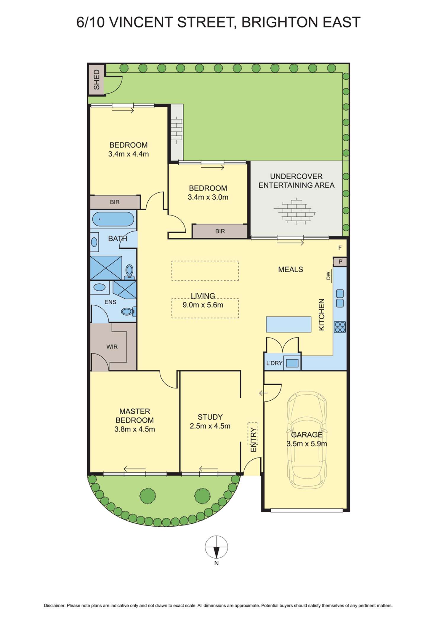 Floorplan of Homely townhouse listing, 6/10 Vincent Street, Brighton East VIC 3187
