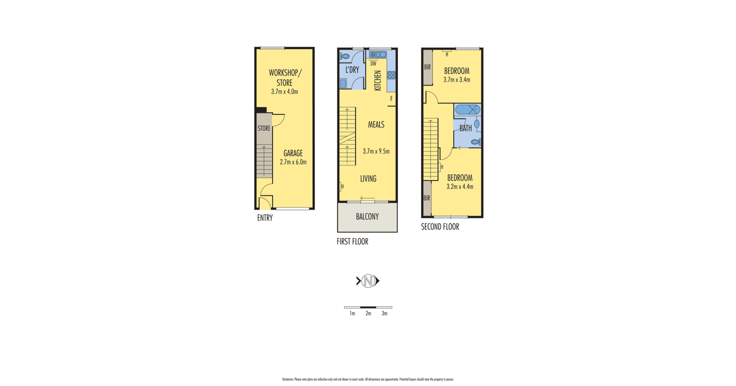 Floorplan of Homely townhouse listing, 32 Kynoch Lane, Maribyrnong VIC 3032