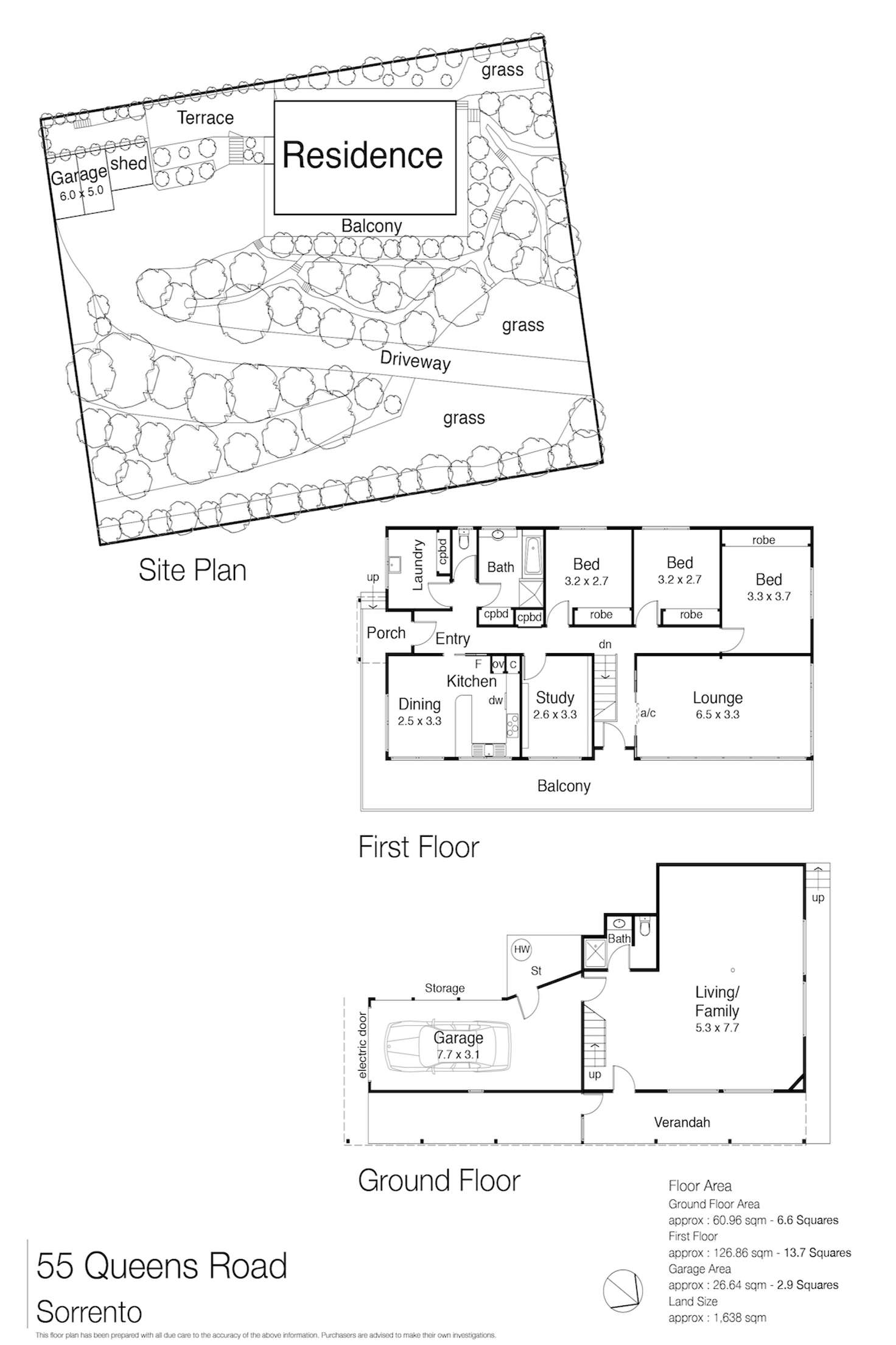 Floorplan of Homely house listing, 55 Queens Road, Sorrento VIC 3943