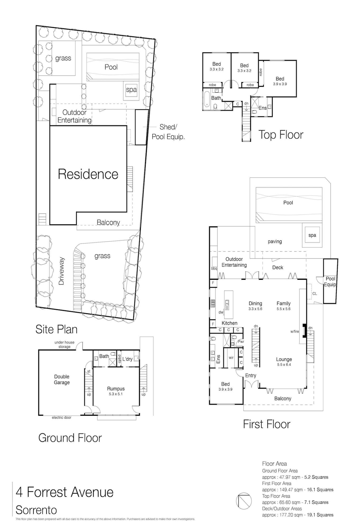 Floorplan of Homely house listing, 4 Forrest Avenue, Sorrento VIC 3943
