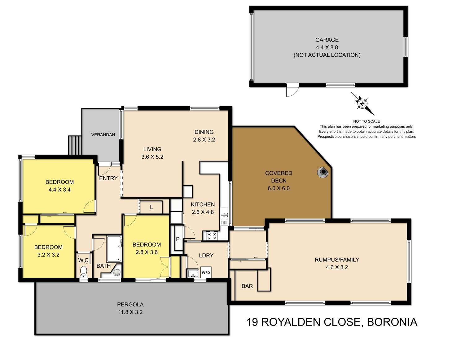 Floorplan of Homely house listing, 19 Royalden Close, Boronia VIC 3155