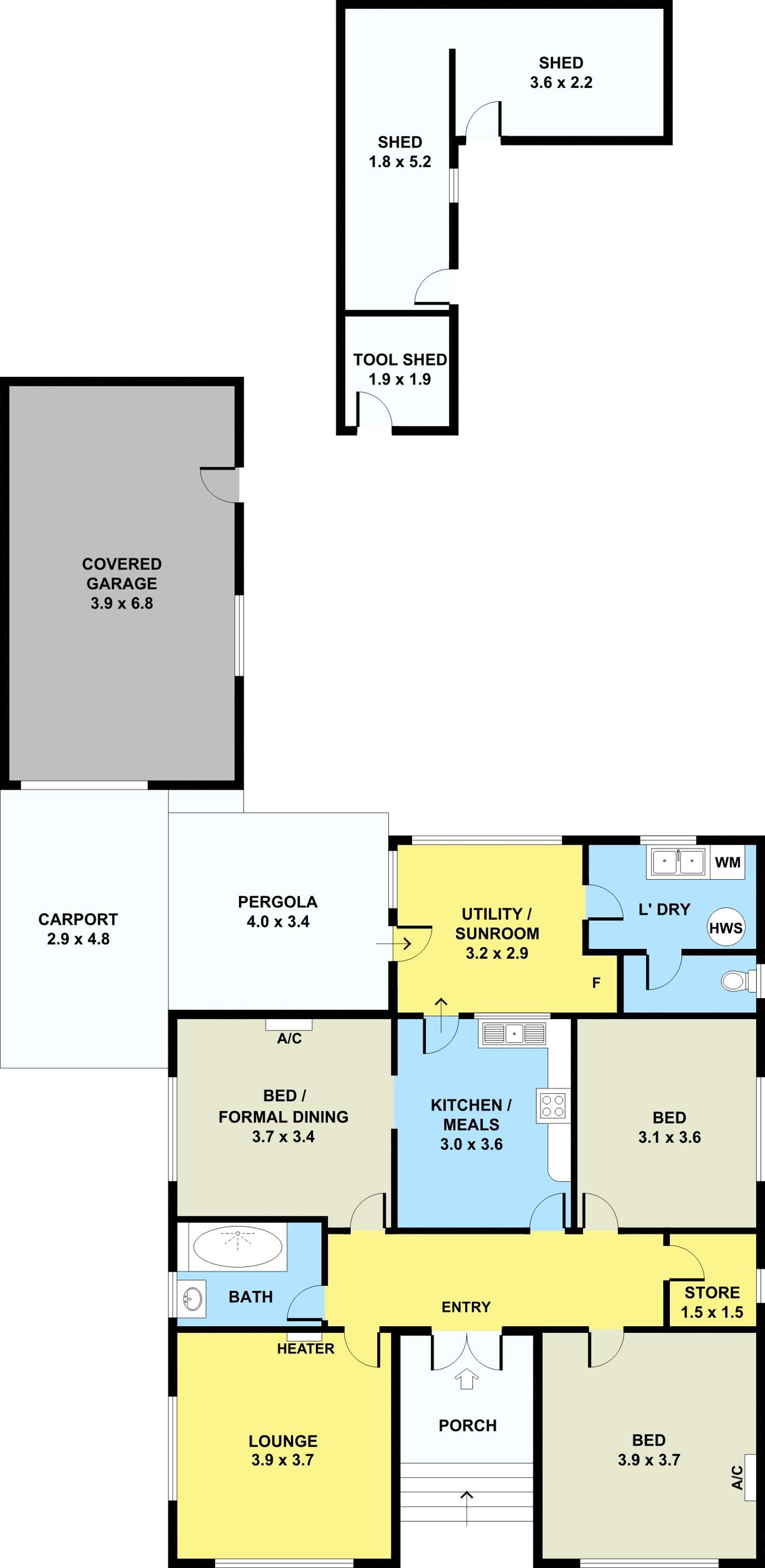 Floorplan of Homely house listing, 4 Jessie Street, Sunshine VIC 3020
