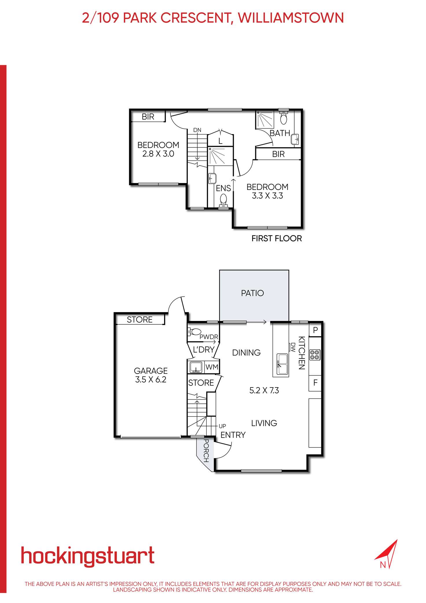 Floorplan of Homely townhouse listing, 2,4/109 Park Crescent, Williamstown North VIC 3016