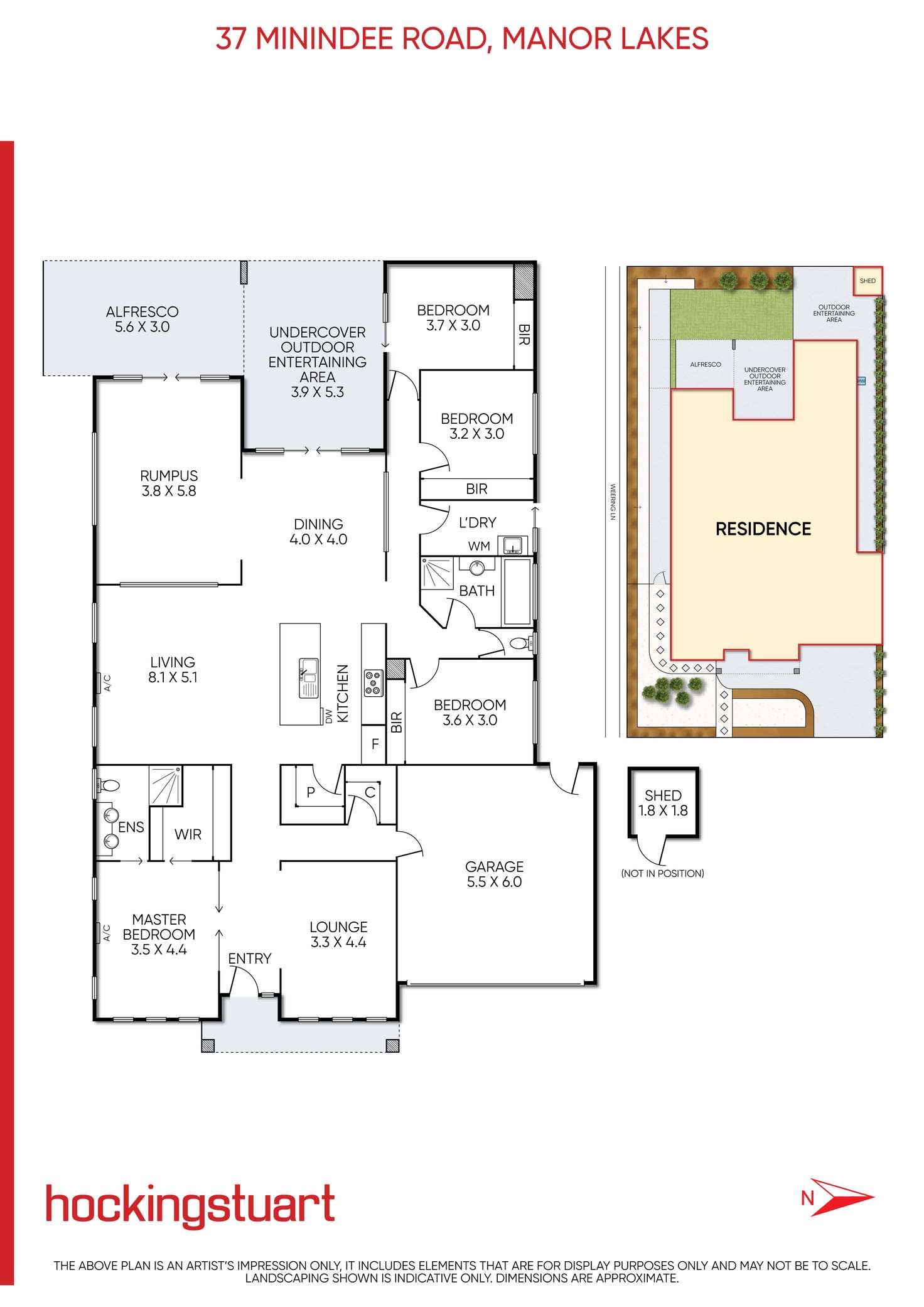 Floorplan of Homely house listing, 37 Minindee Road, Manor Lakes VIC 3024