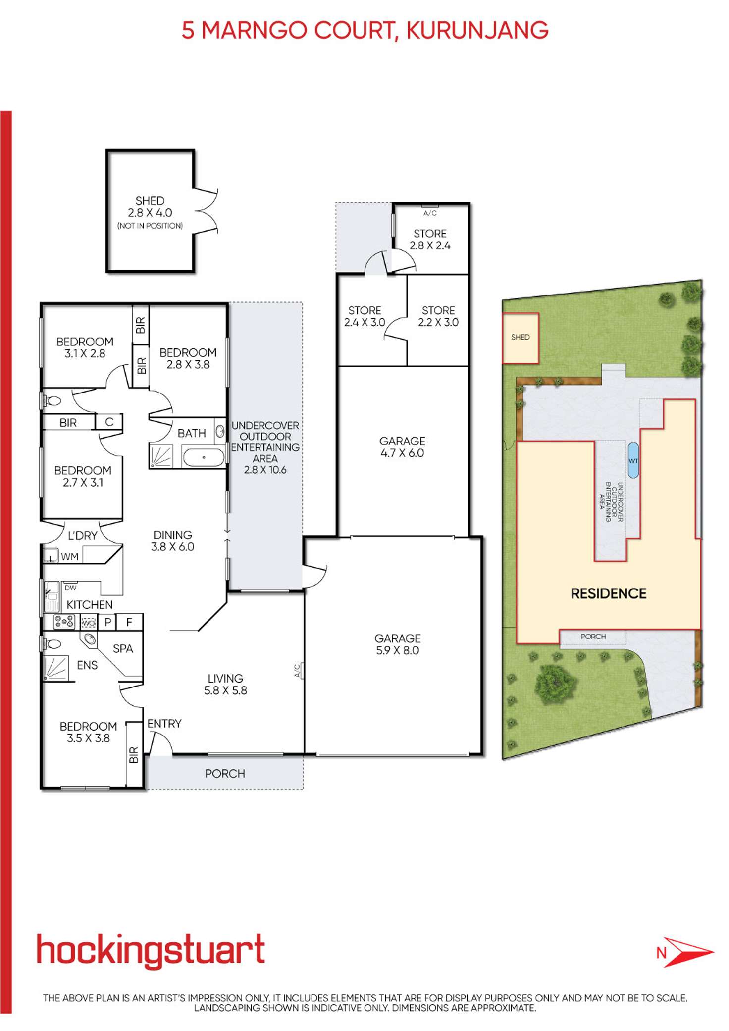 Floorplan of Homely house listing, 5 Marngo Court, Kurunjang VIC 3337