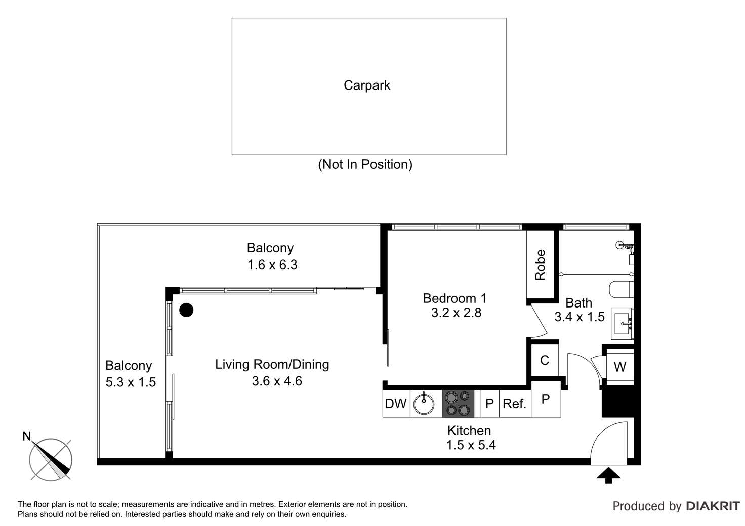 Floorplan of Homely apartment listing, 204/1 Clara Street, South Yarra VIC 3141