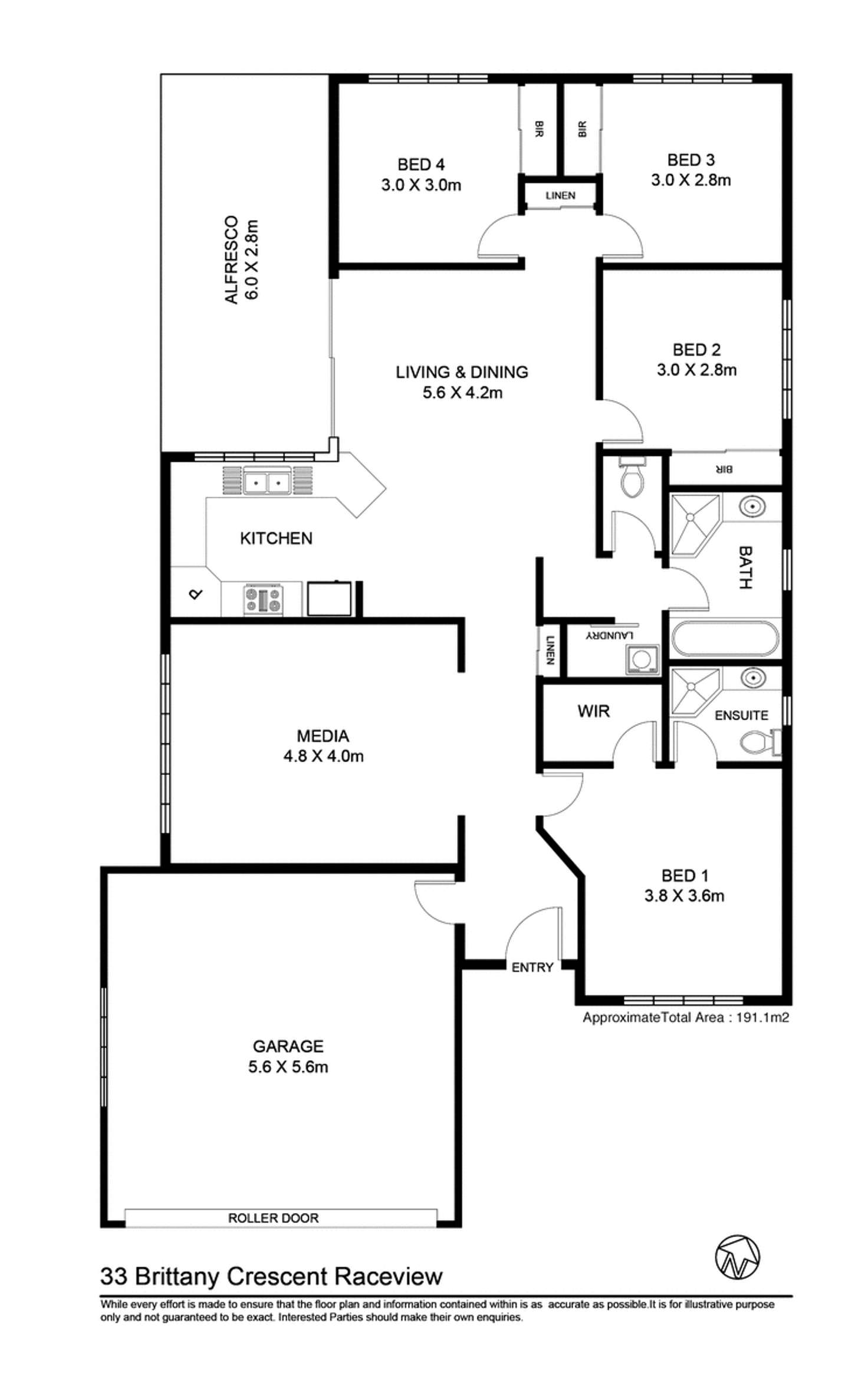 Floorplan of Homely house listing, 33 Brittany Crescent, Raceview QLD 4305