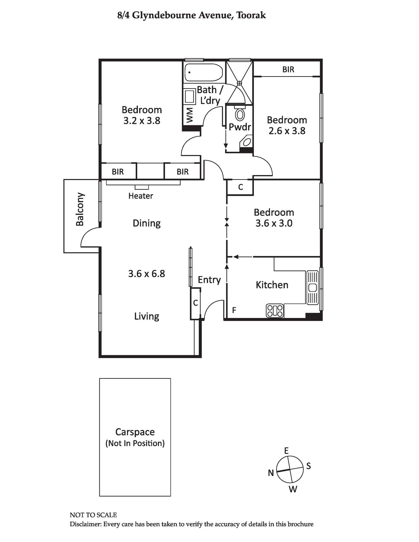 Floorplan of Homely apartment listing, 8/4 Glyndebourne Avenue, Toorak VIC 3142