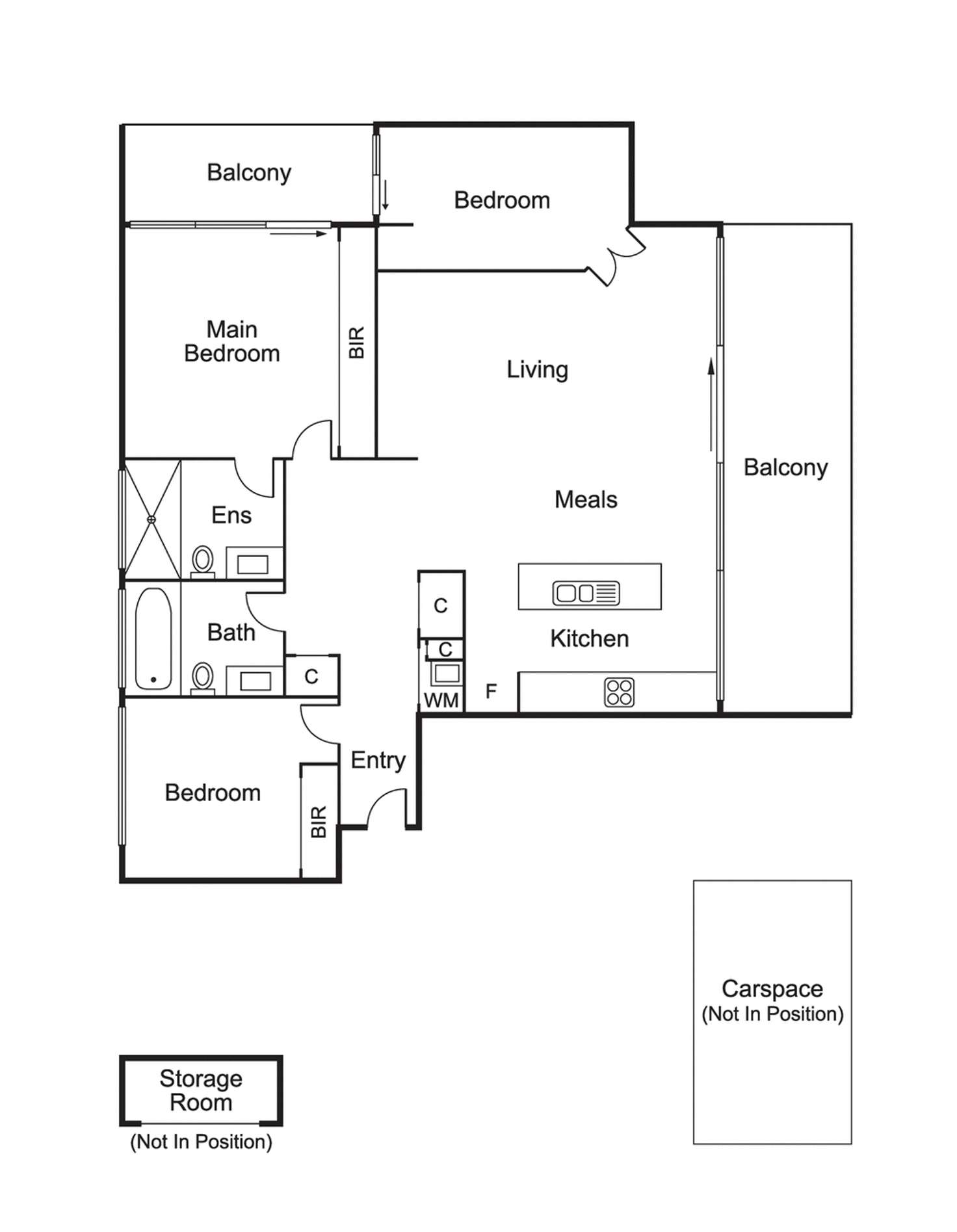 Floorplan of Homely apartment listing, 201/120 Hotham Street, St Kilda East VIC 3183