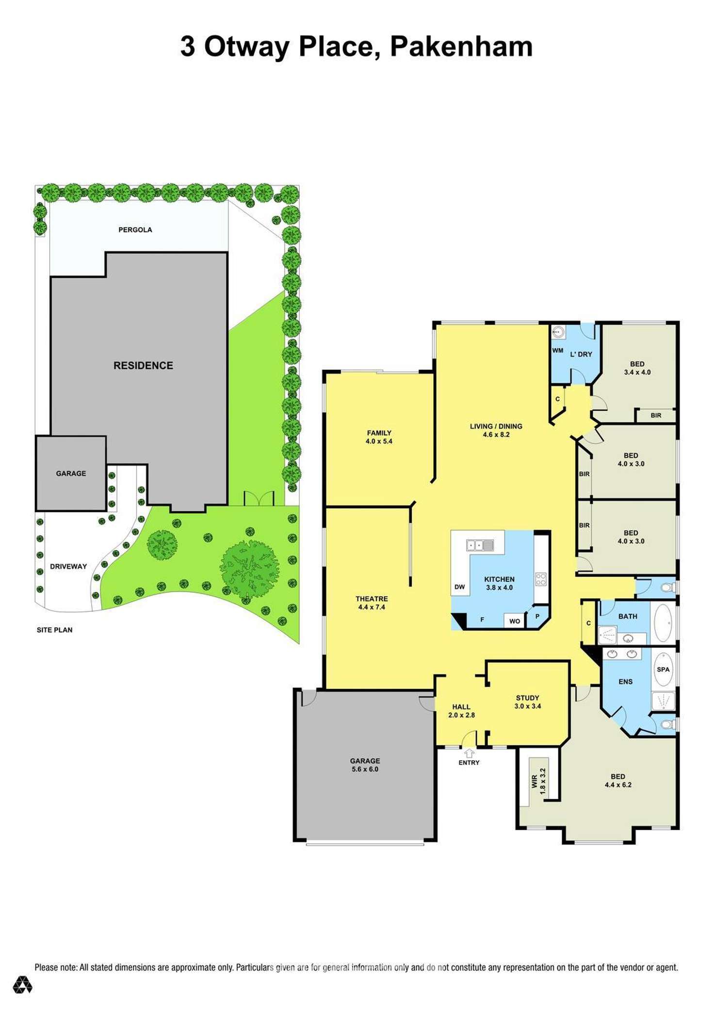 Floorplan of Homely house listing, 3 Otway Place, Pakenham VIC 3810