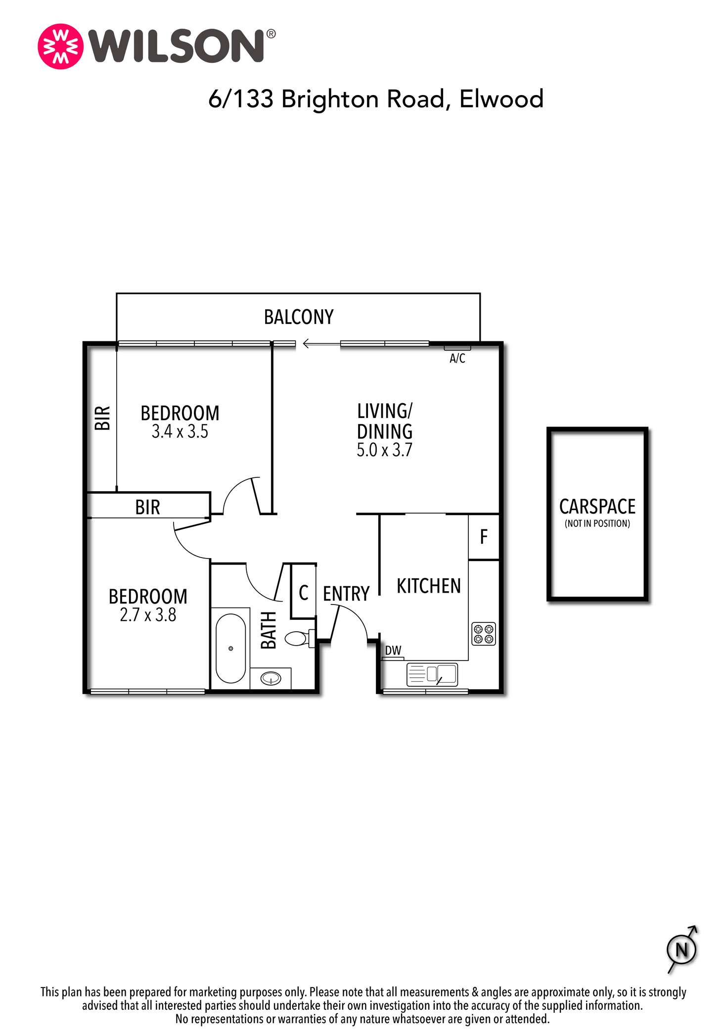 Floorplan of Homely apartment listing, 6/133 Brighton Road, Elwood VIC 3184