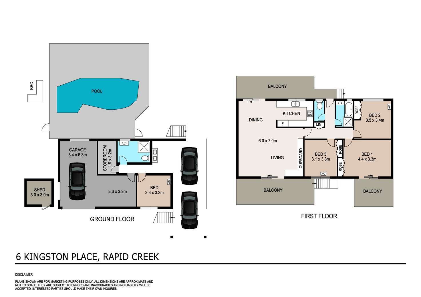 Floorplan of Homely house listing, 6 Kingston Place, Rapid Creek NT 810