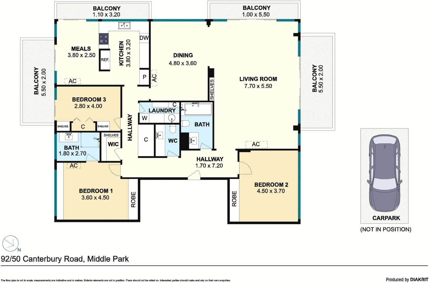 Floorplan of Homely apartment listing, 92/50 Canterbury Road, Middle Park VIC 3206