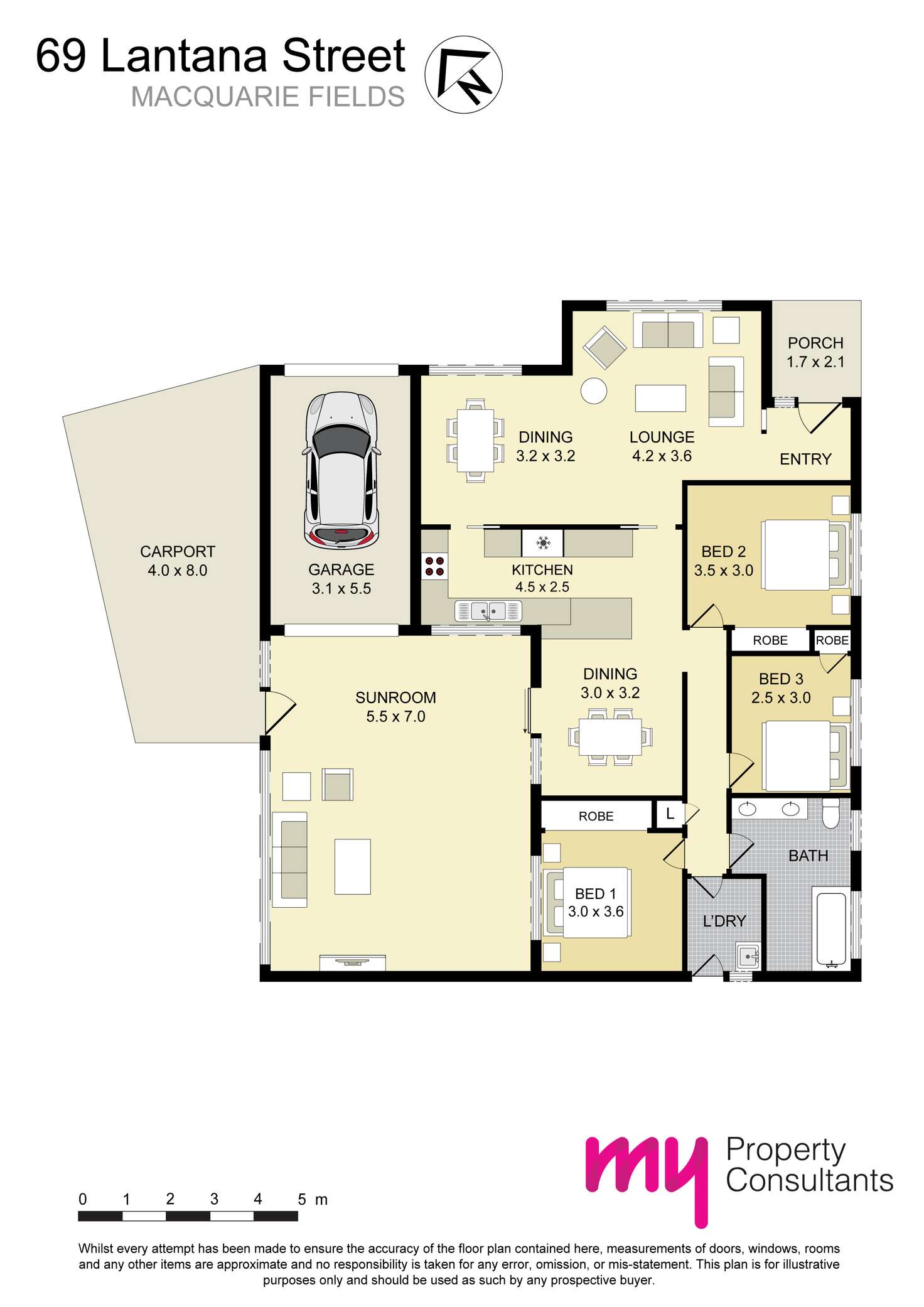Floorplan of Homely house listing, 69 Lantana Street, Macquarie Fields NSW 2564