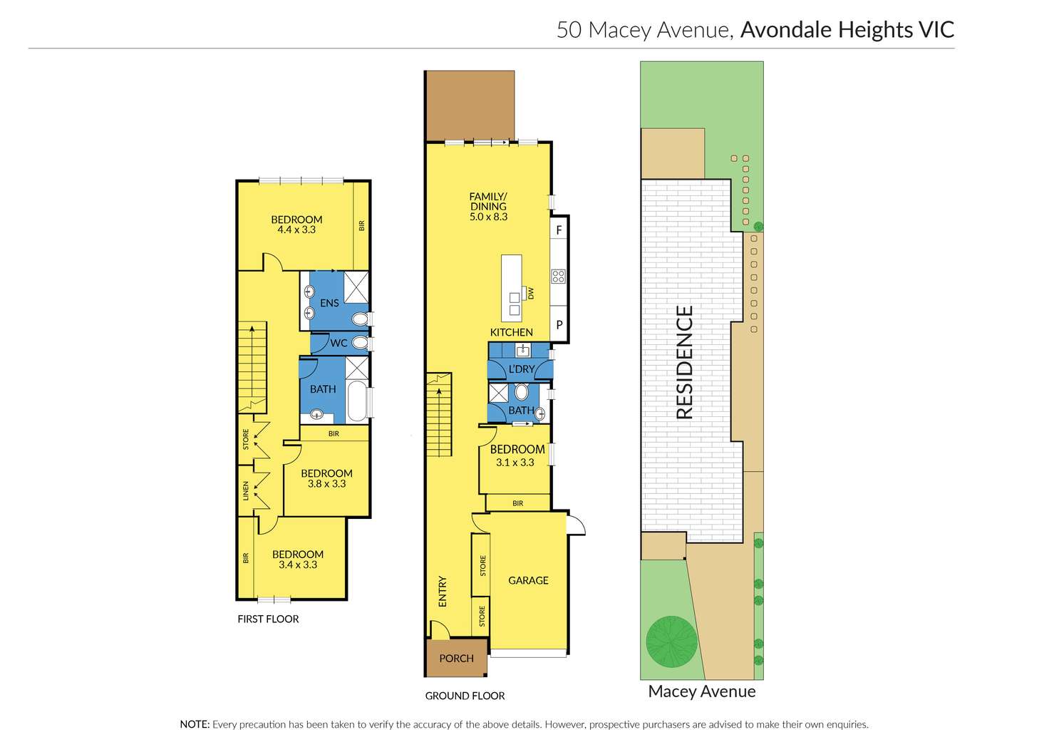 Floorplan of Homely townhouse listing, 50 Macey Avenue, Avondale Heights VIC 3034