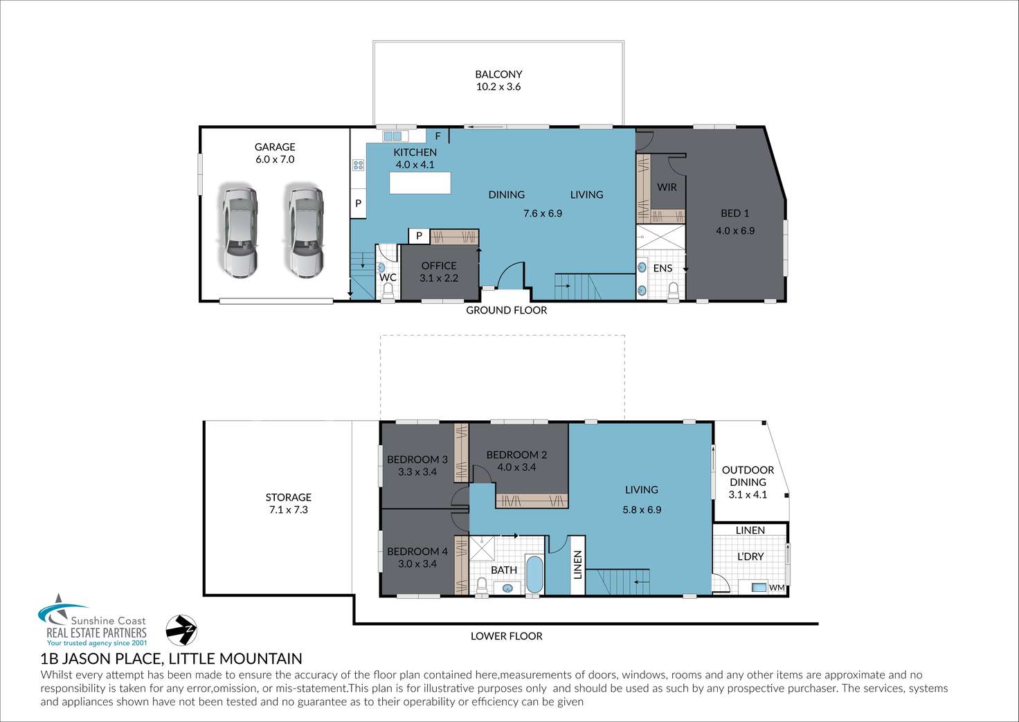 Floorplan of Homely house listing, 1B Jason Place, Little Mountain QLD 4551