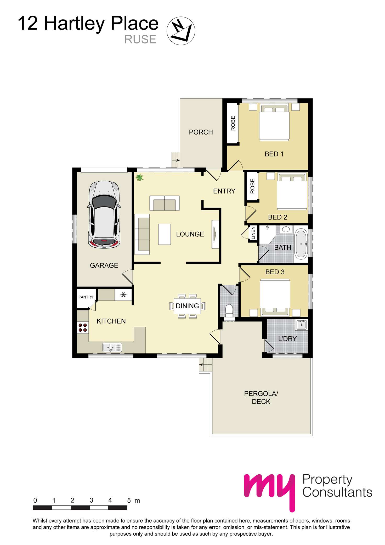 Floorplan of Homely house listing, 12 Hartley Place, Ruse NSW 2560