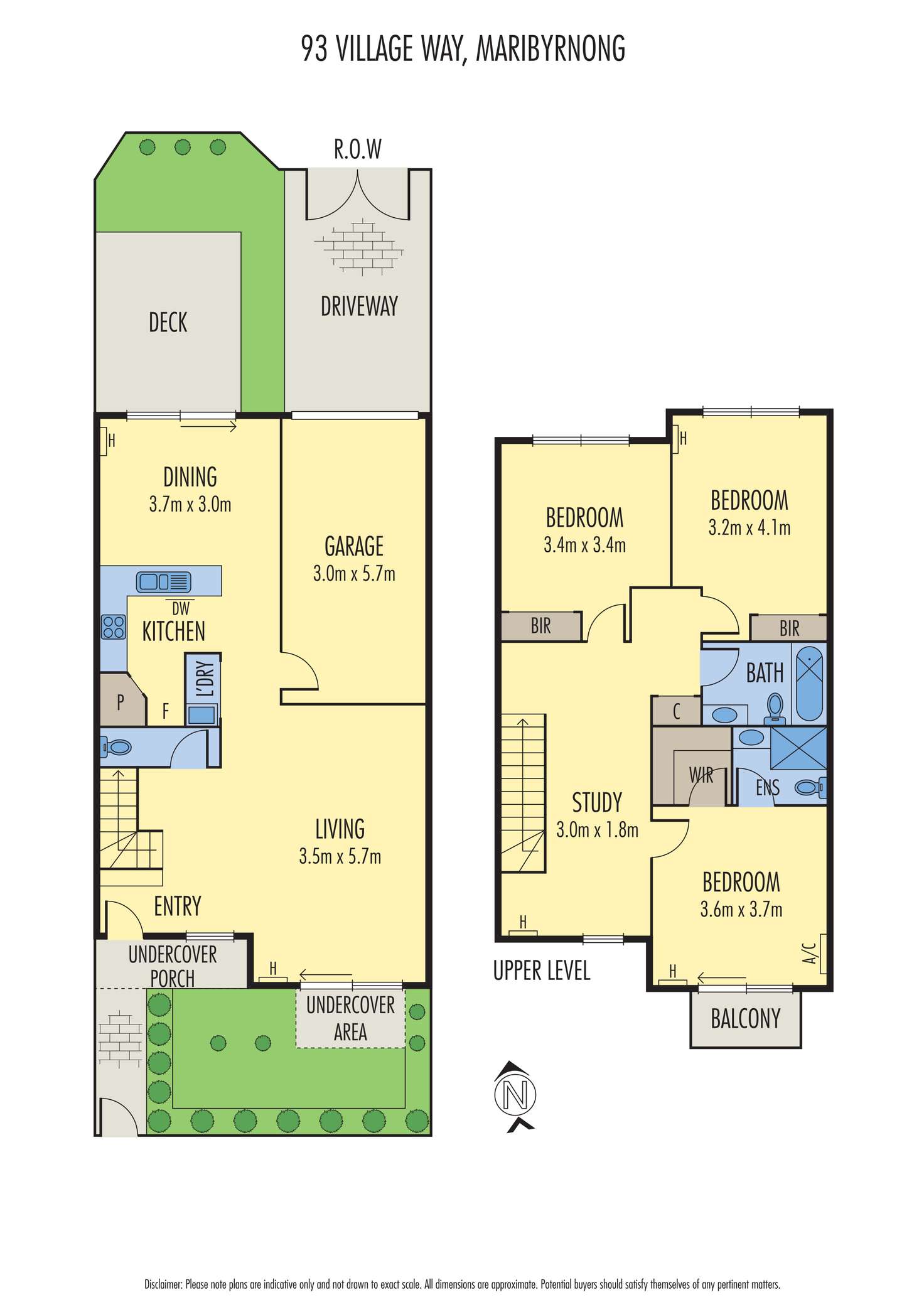 Floorplan of Homely house listing, 93 Village Way, Maribyrnong VIC 3032