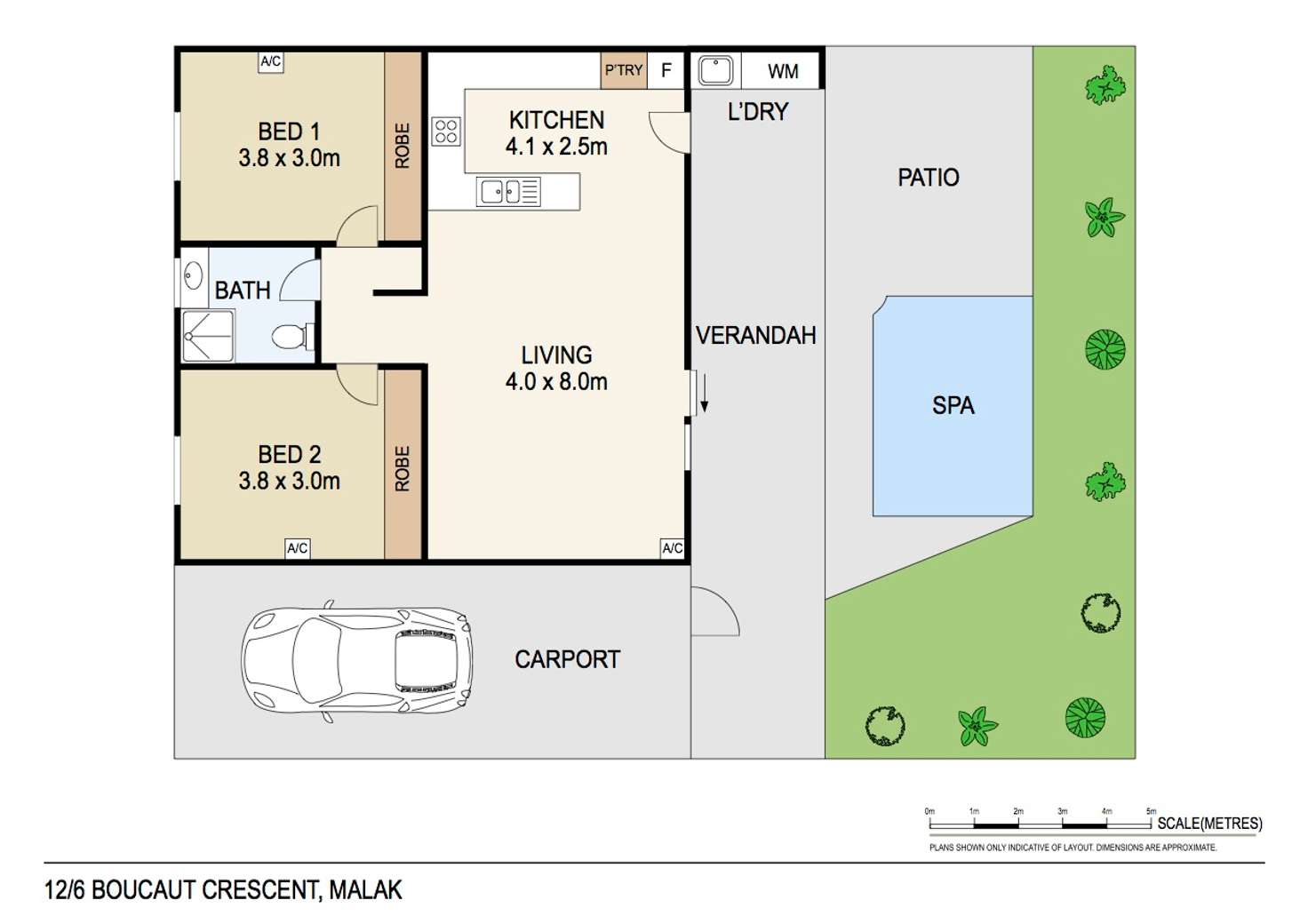 Floorplan of Homely unit listing, 12/6 Boucaut Crescent, Malak NT 812