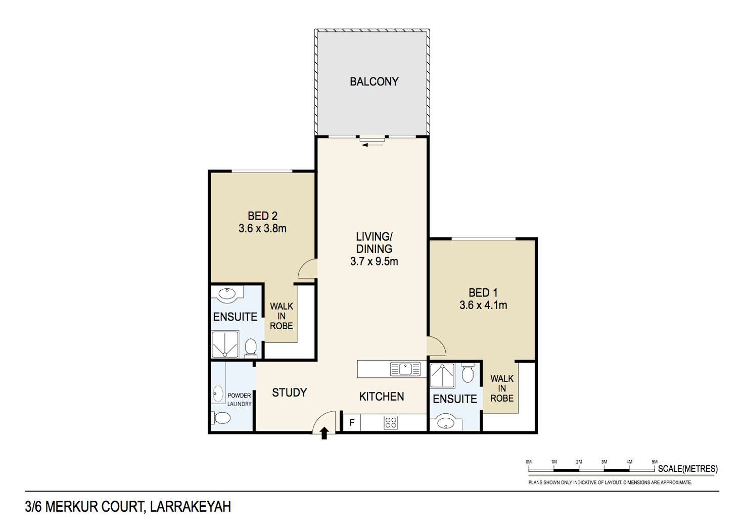 Floorplan of Homely unit listing, 3/6 Merkur Court, Larrakeyah NT 820