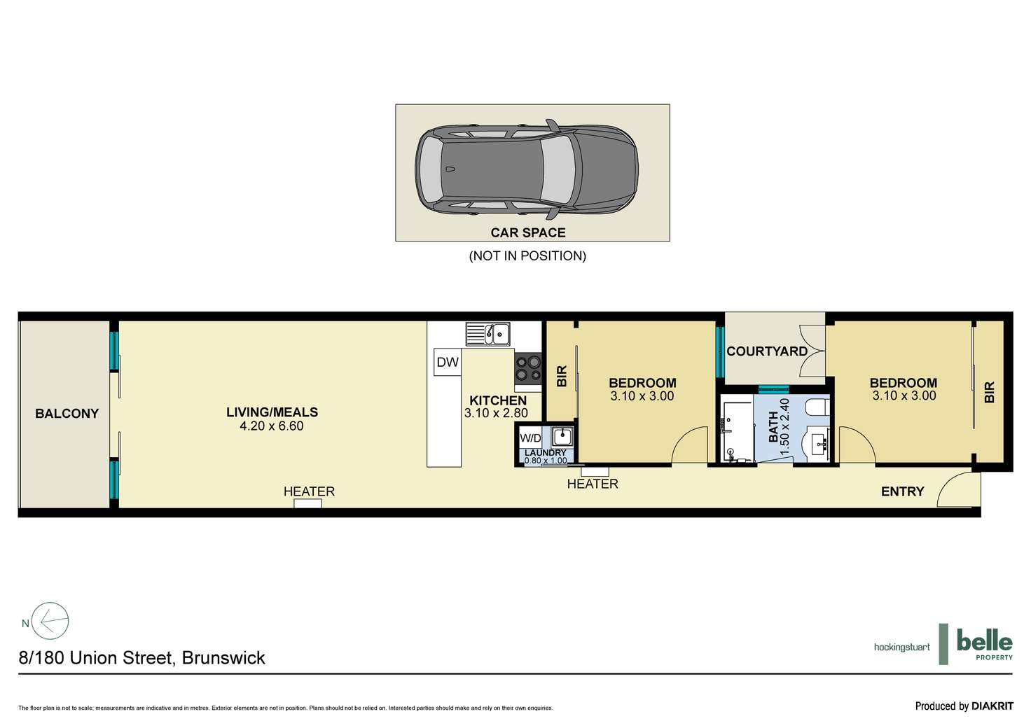 Floorplan of Homely apartment listing, 8/180 Union Street, Brunswick VIC 3056