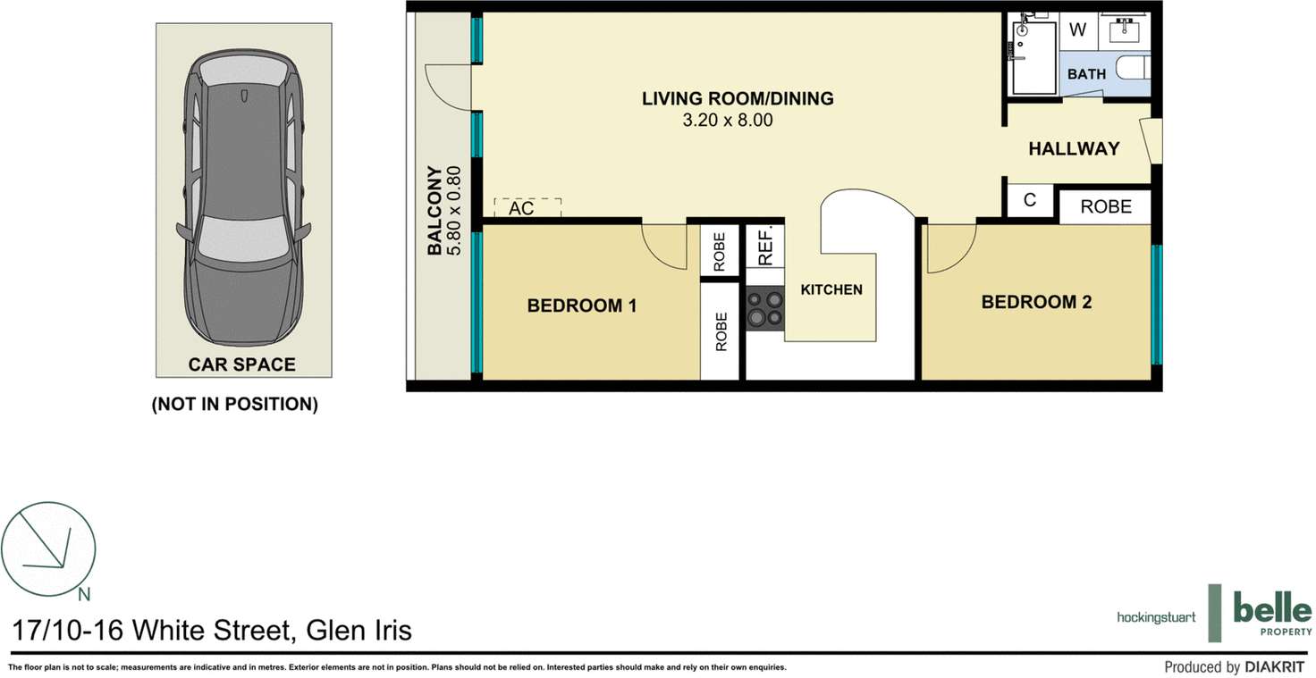 Floorplan of Homely apartment listing, 17/10-16 White Street, Glen Iris VIC 3146